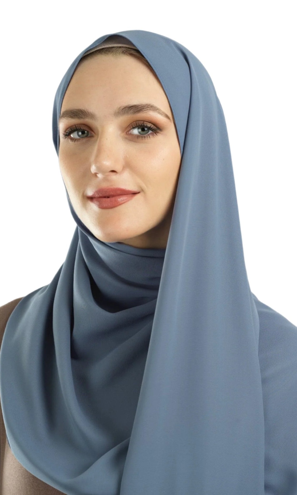 Dusty Blue Korean Nida hijab Kabayare