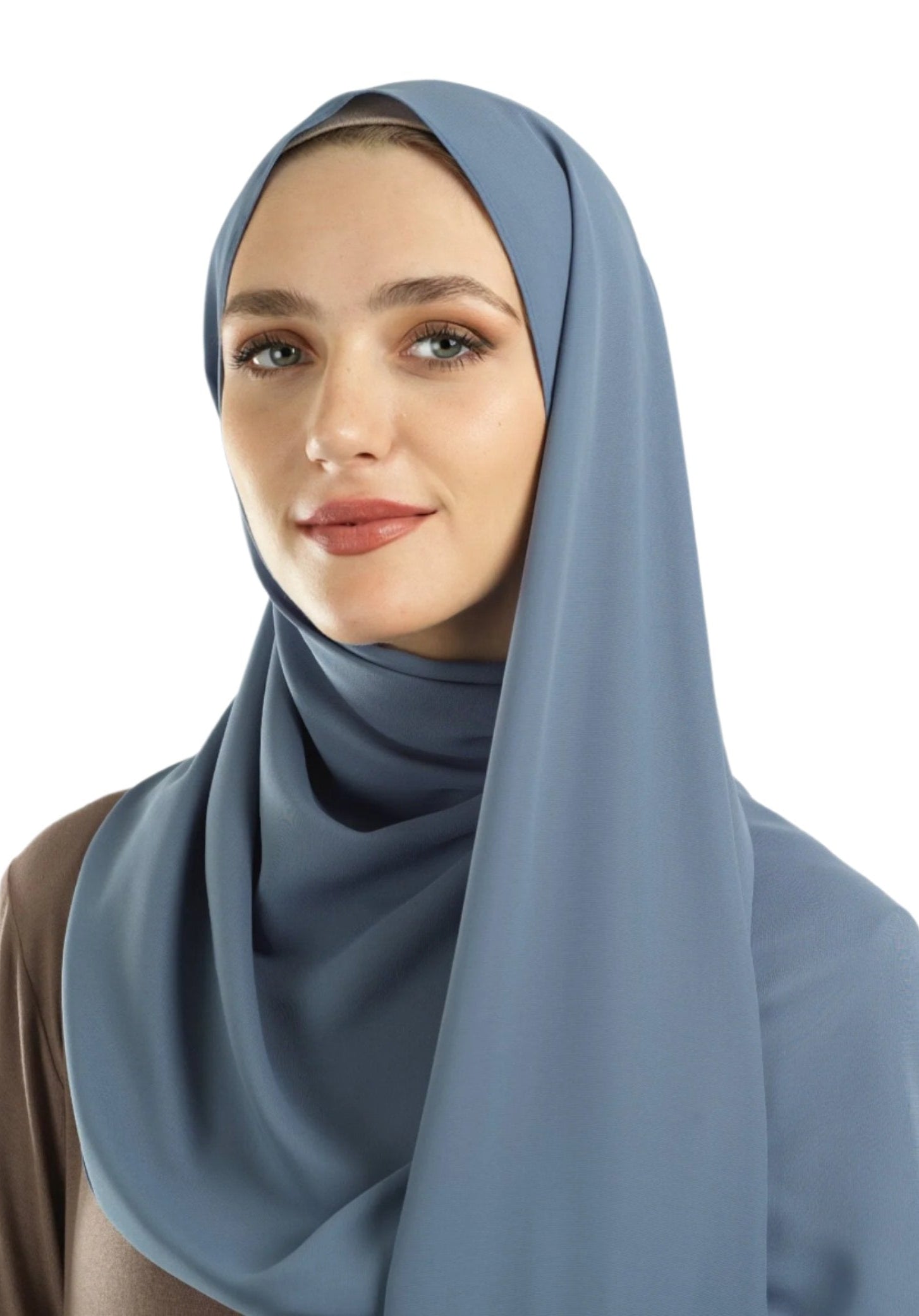 Dusty Blue Korean Nida hijab Kabayare