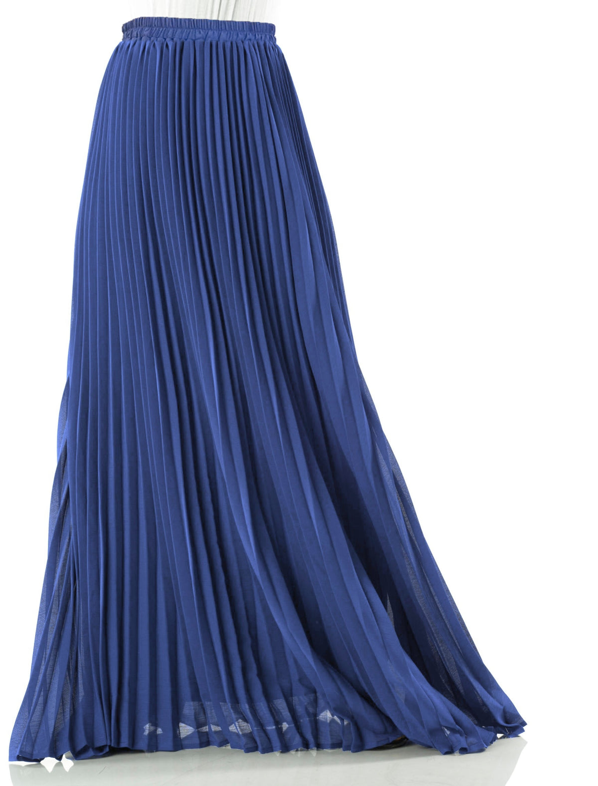 Dusty Blue pleated Maxi Skirt Kabayare