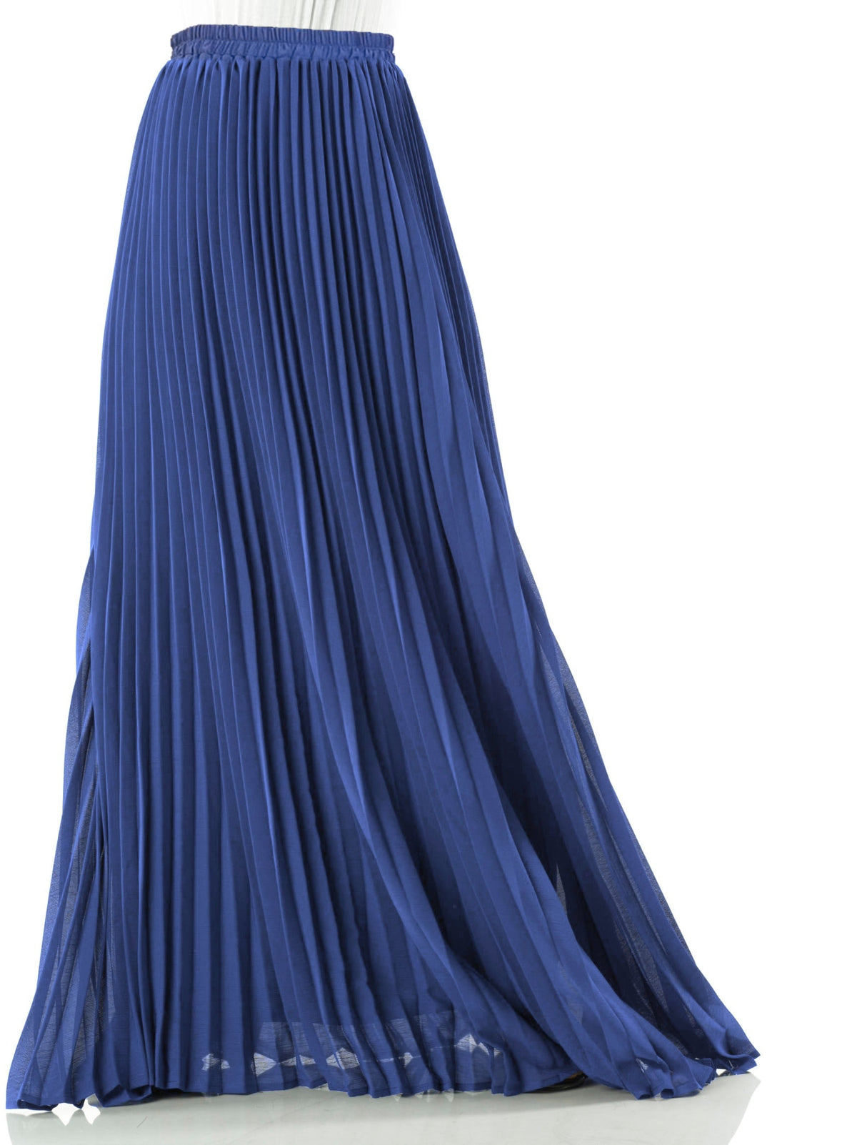 Dusty Blue pleated Maxi Skirt Kabayare