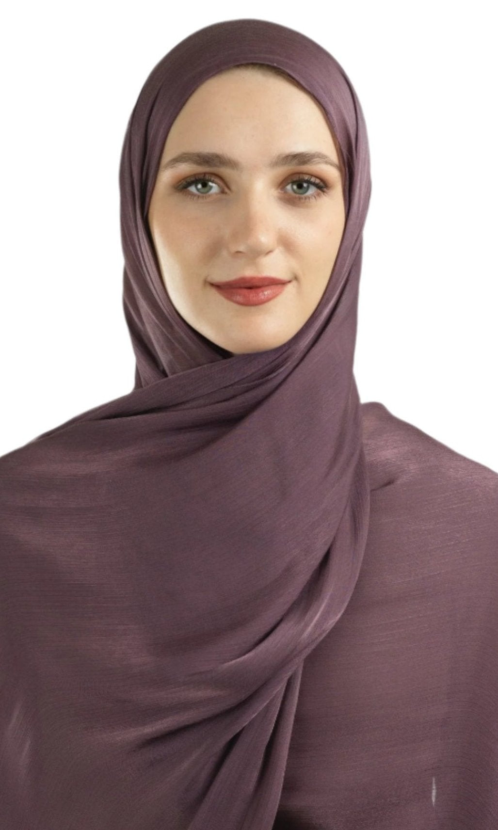 Dusty rose Shimmering Silk Chiffon hijab Kabayare
