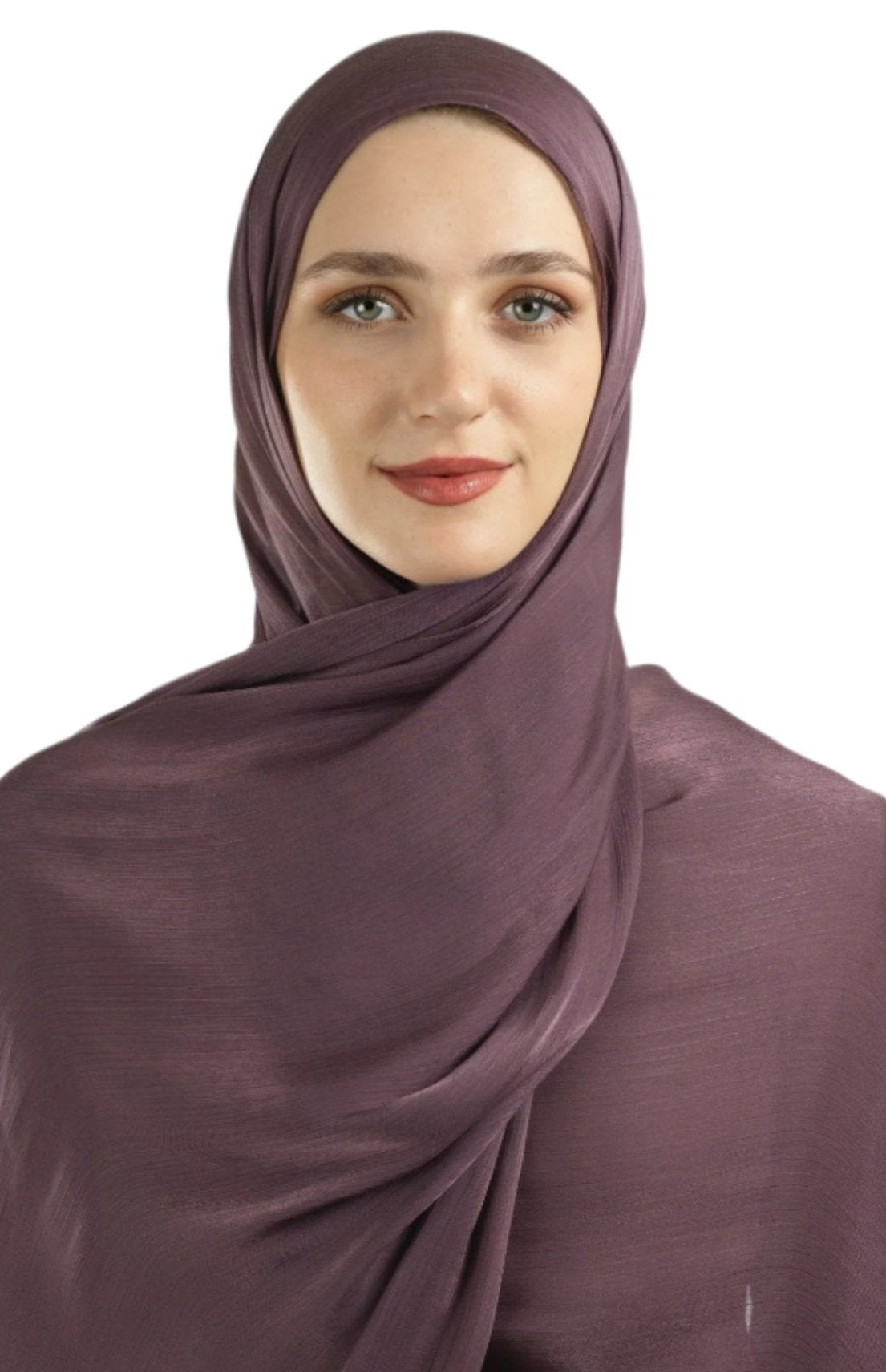 Dusty rose Shimmering Silk Chiffon hijab Kabayare