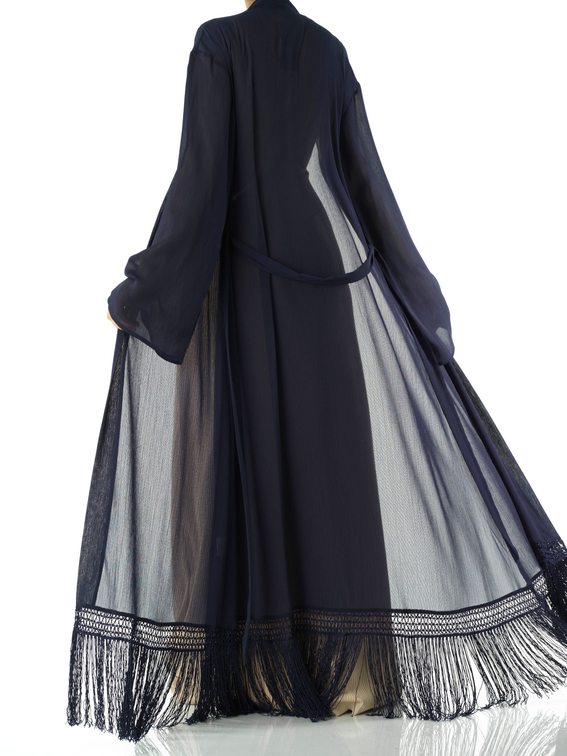 Effortlessly chic fringe cardigan abaya Kabayare