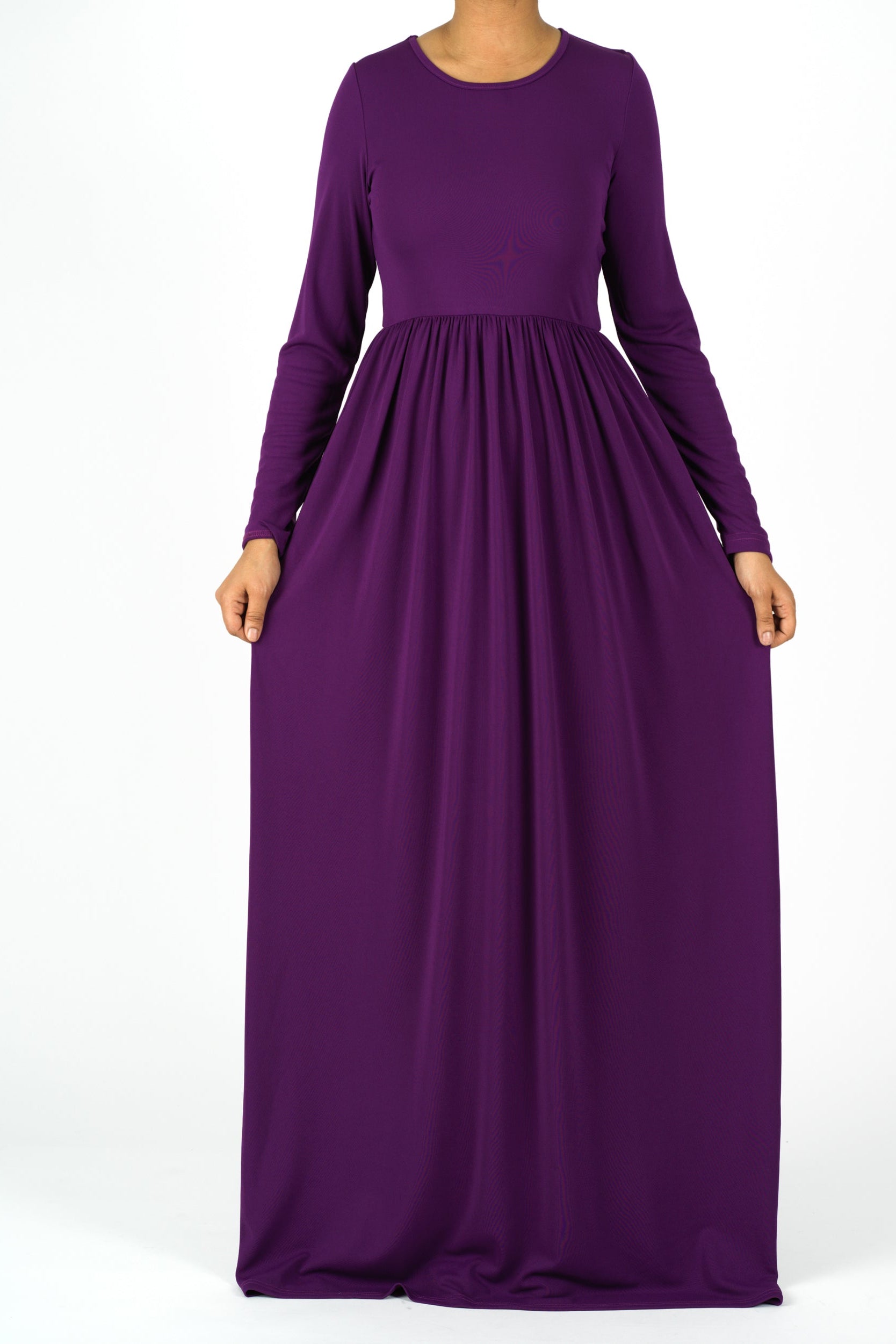 Eggplant Original Milk Silk Maxi Dress Kabayare