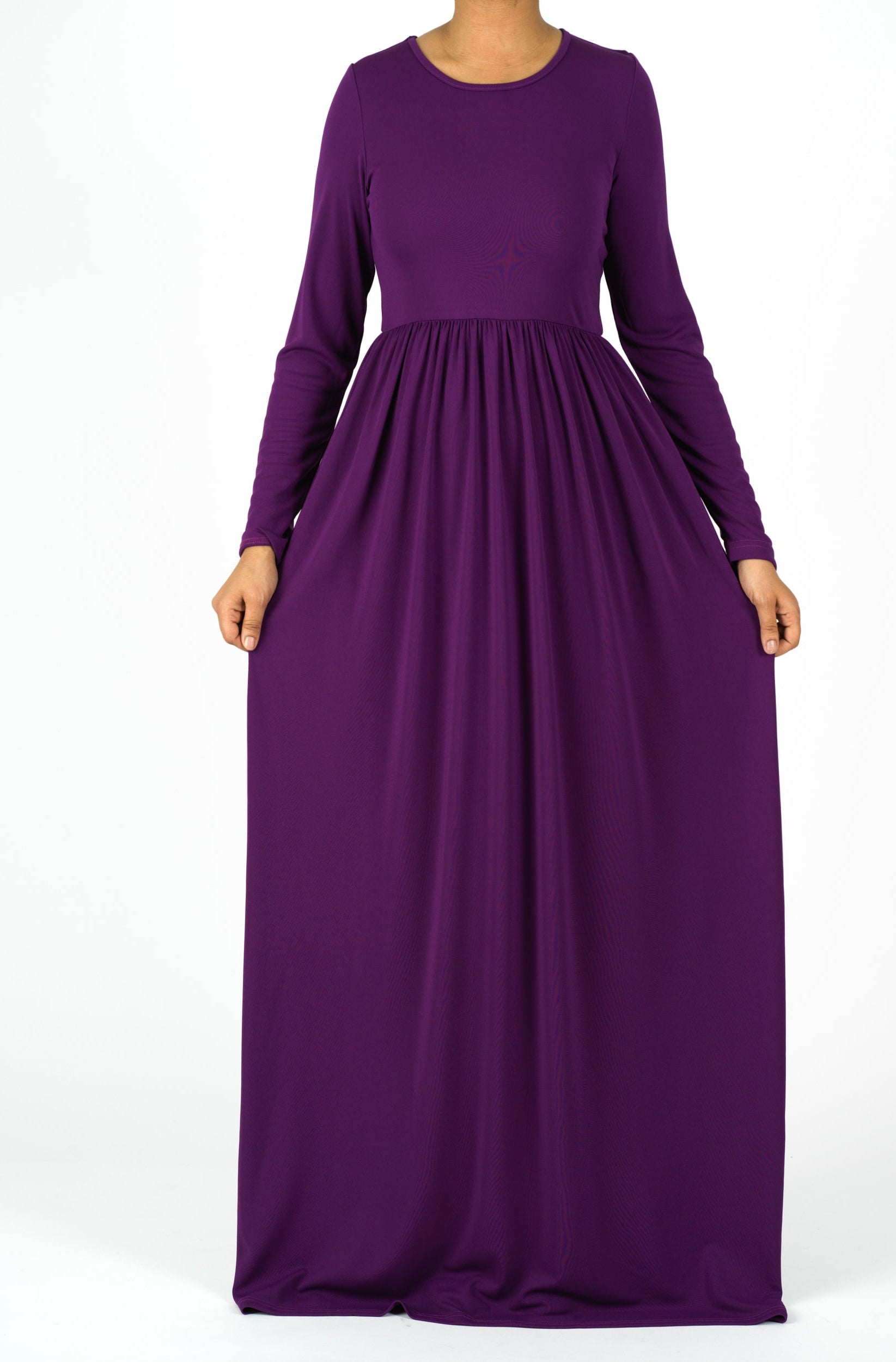 Eggplant Original Milk Silk Maxi Dress Kabayare