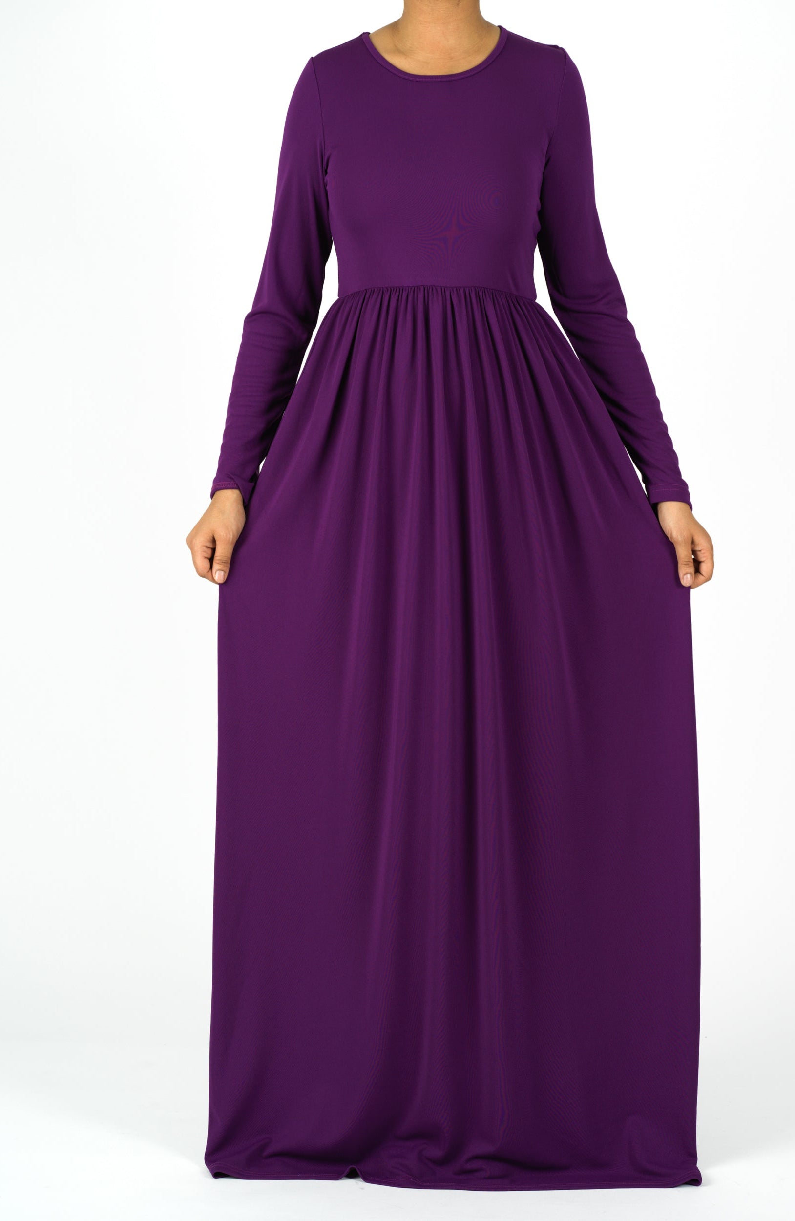 Eggplant Original Milk Silk Maxi Dress Kabayare