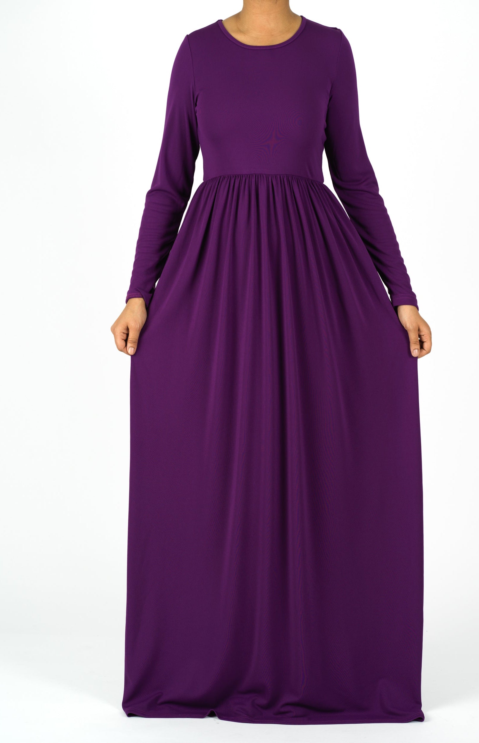 Eggplant Original Milk Silk Maxi Dress Kabayare
