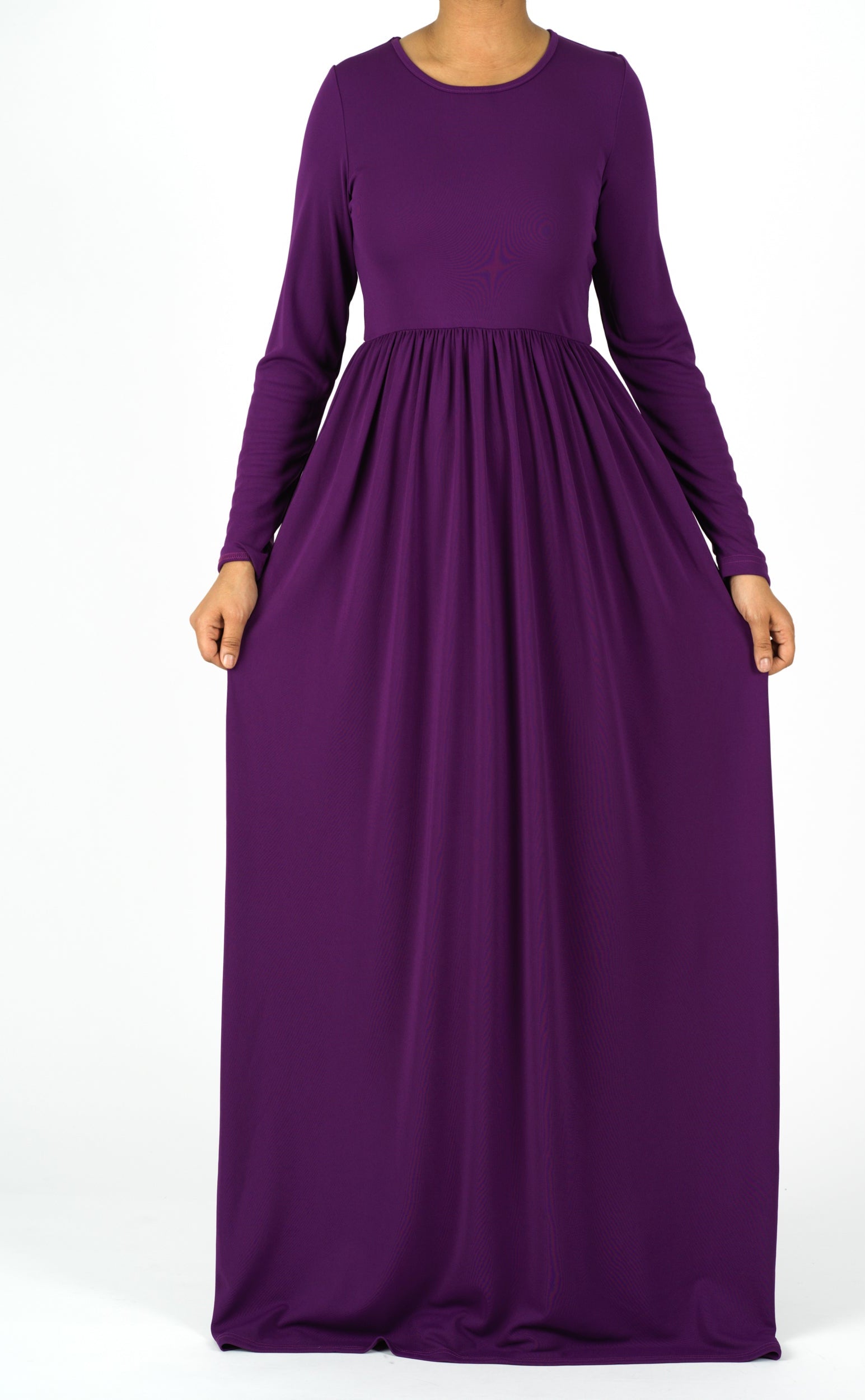 Eggplant Original Milk Silk Maxi Dress Kabayare