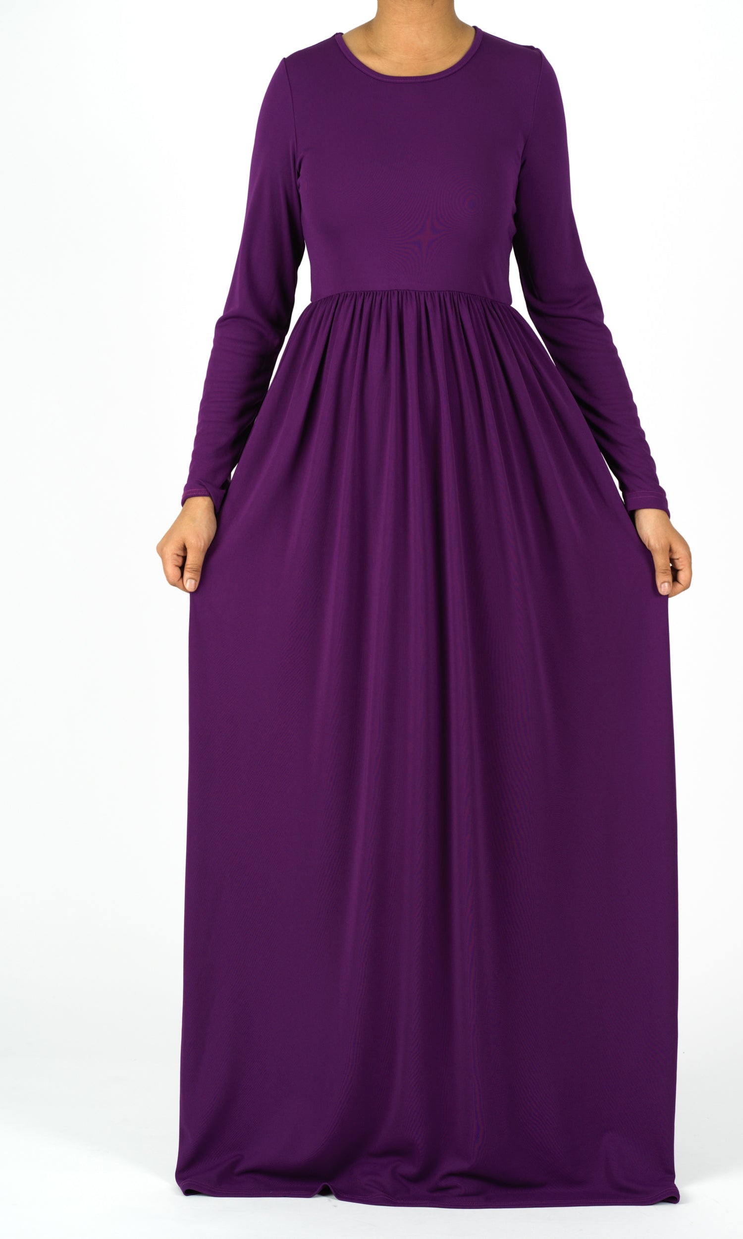 Eggplant Original Milk Silk Maxi Dress Kabayare