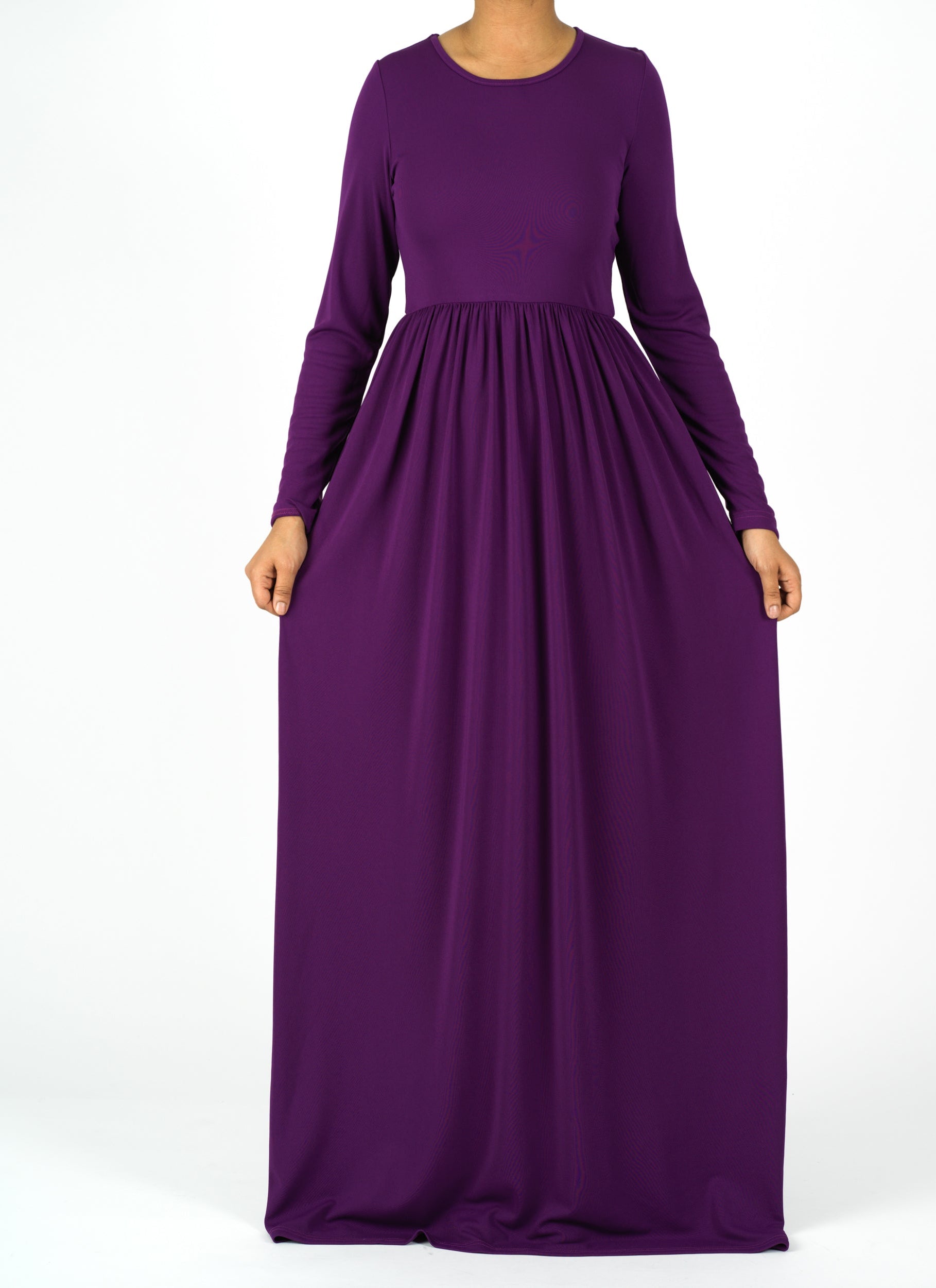 Eggplant Original Milk Silk Maxi Dress Kabayare