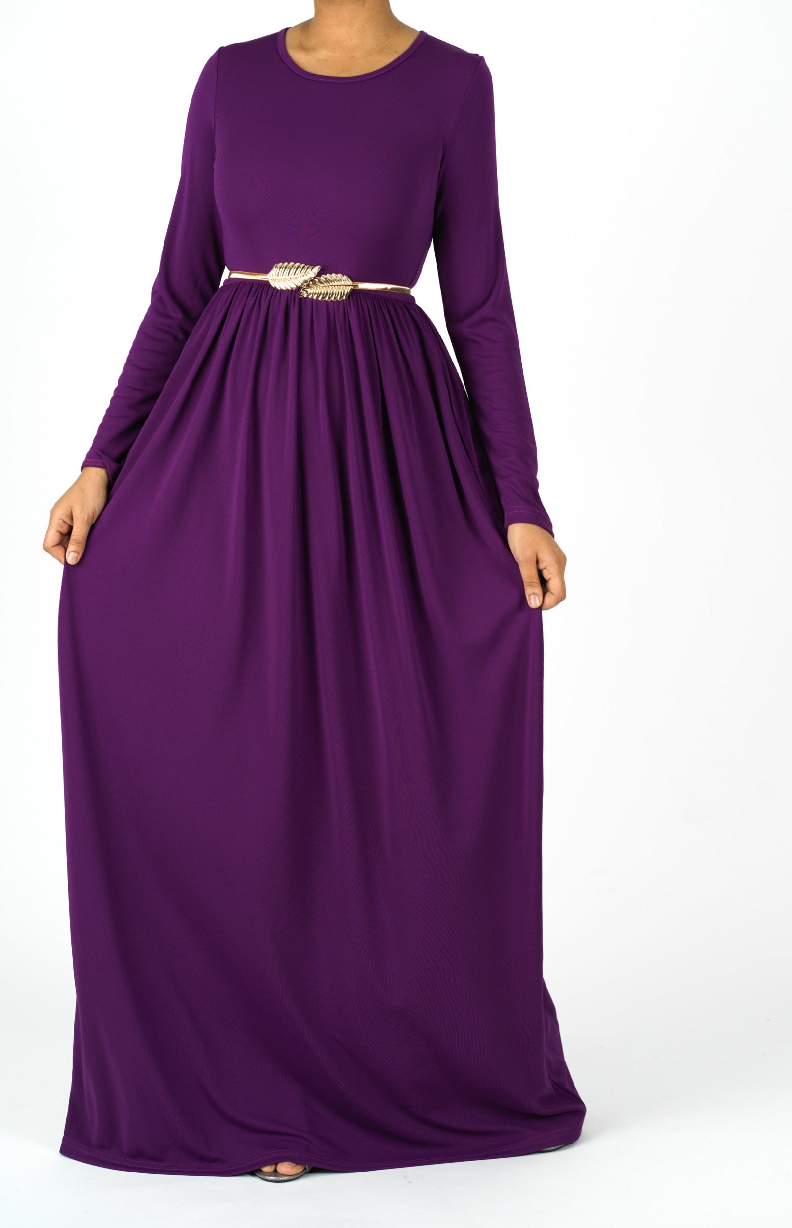 Eggplant Original Milk Silk Maxi Dress Kabayare