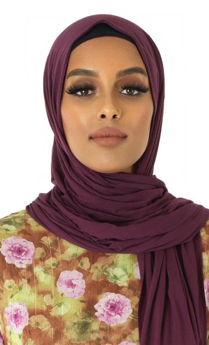 Eggplants Premium jersey hijab Kabayare