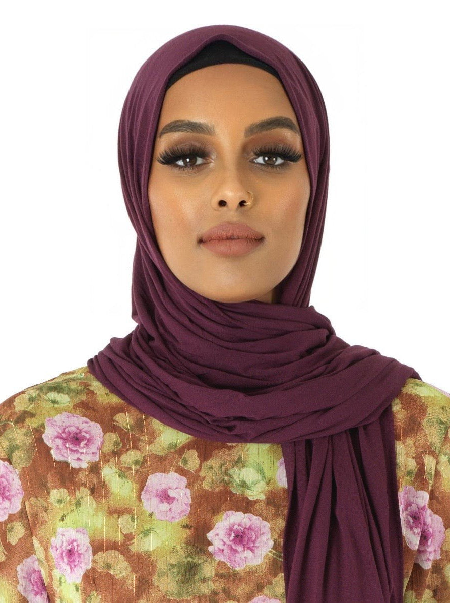 Eggplants Premium jersey hijab Kabayare