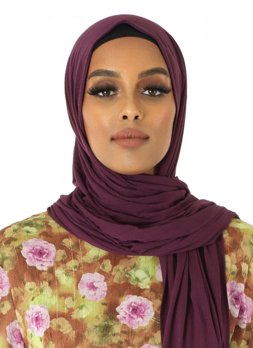 Eggplants Premium jersey hijab Kabayare