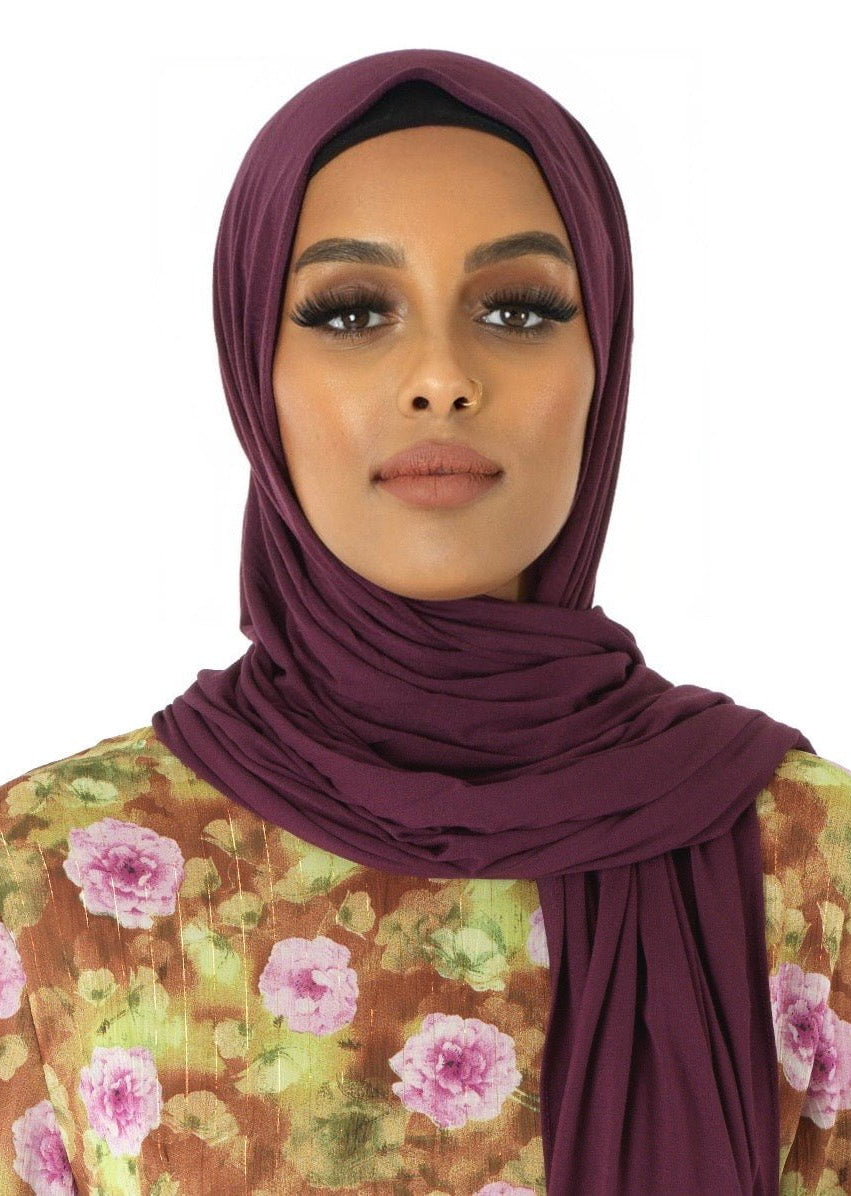 Eggplants Premium jersey hijab Kabayare