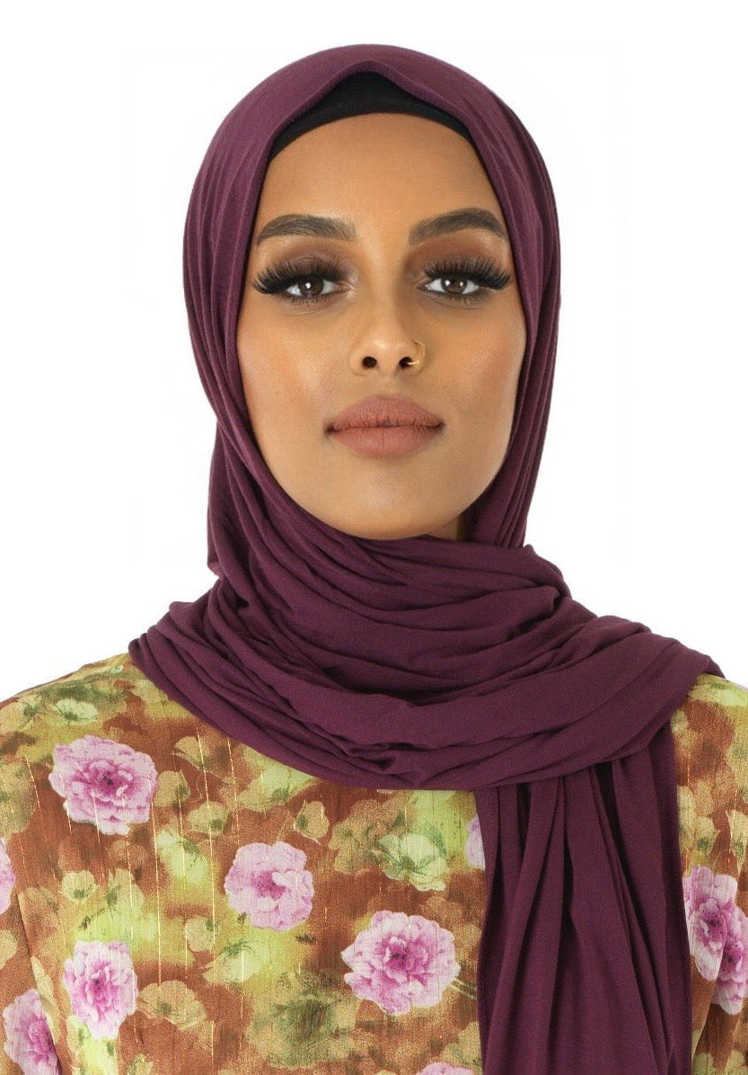 Eggplants Premium jersey hijab Kabayare