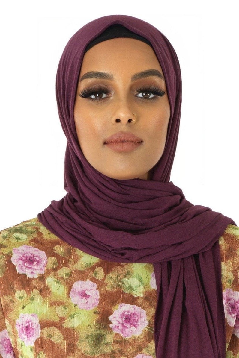 Eggplants Premium jersey hijab Kabayare