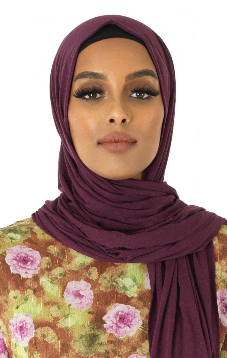 Eggplants Premium jersey hijab Kabayare