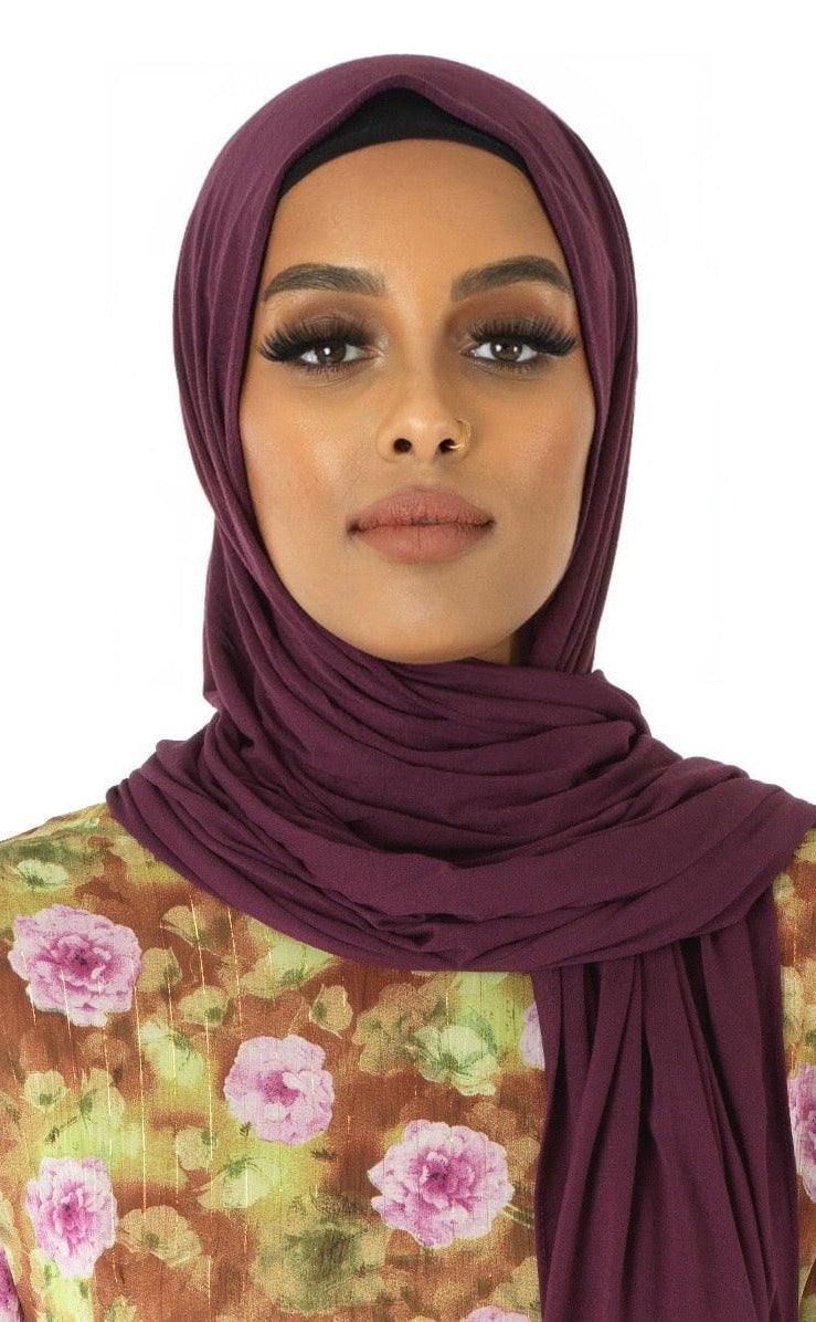 Eggplants Premium jersey hijab Kabayare