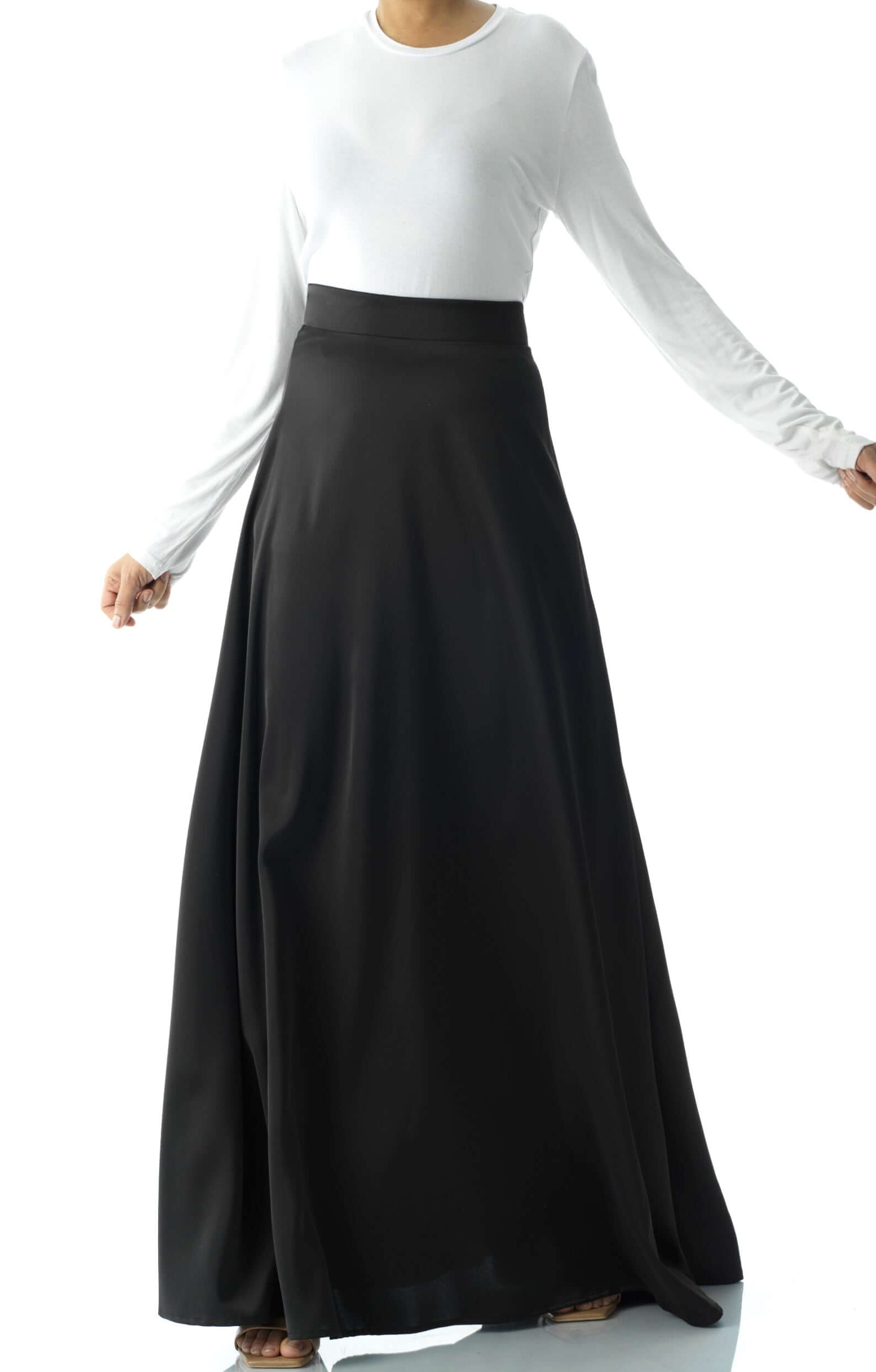 Elegant satin maxi skirt Kabayare