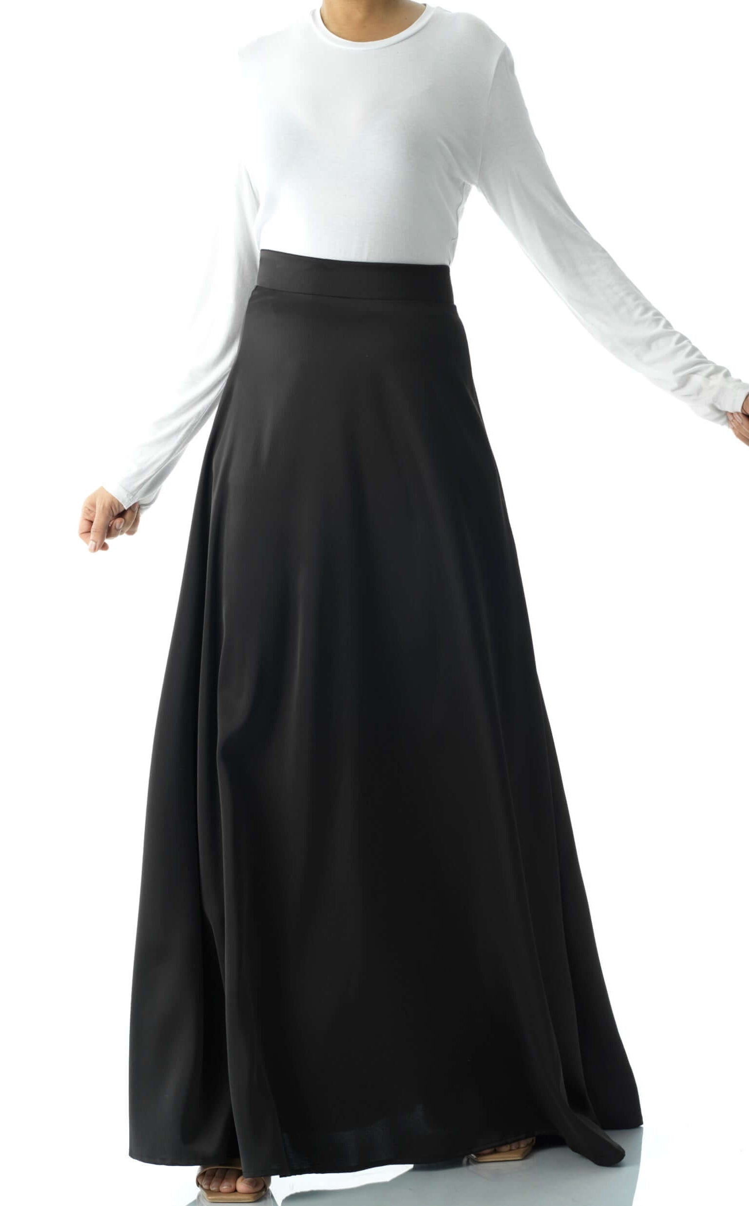 Elegant satin maxi skirt Kabayare