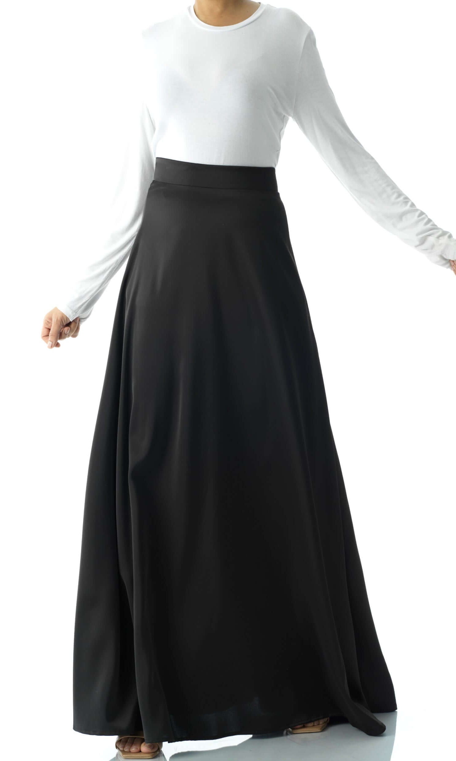 Elegant satin maxi skirt Kabayare