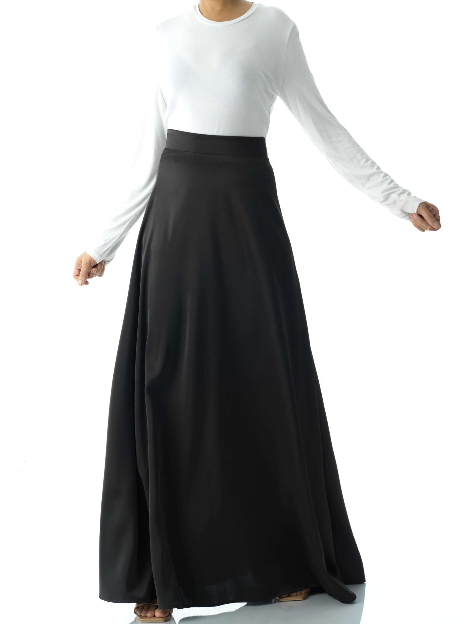 Elegant satin maxi skirt Kabayare