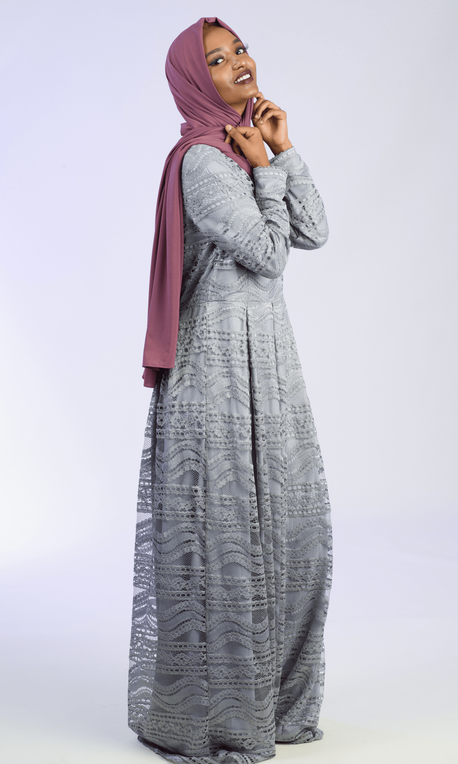 Ethereal Flare Lace Maxi Dress Kabayare