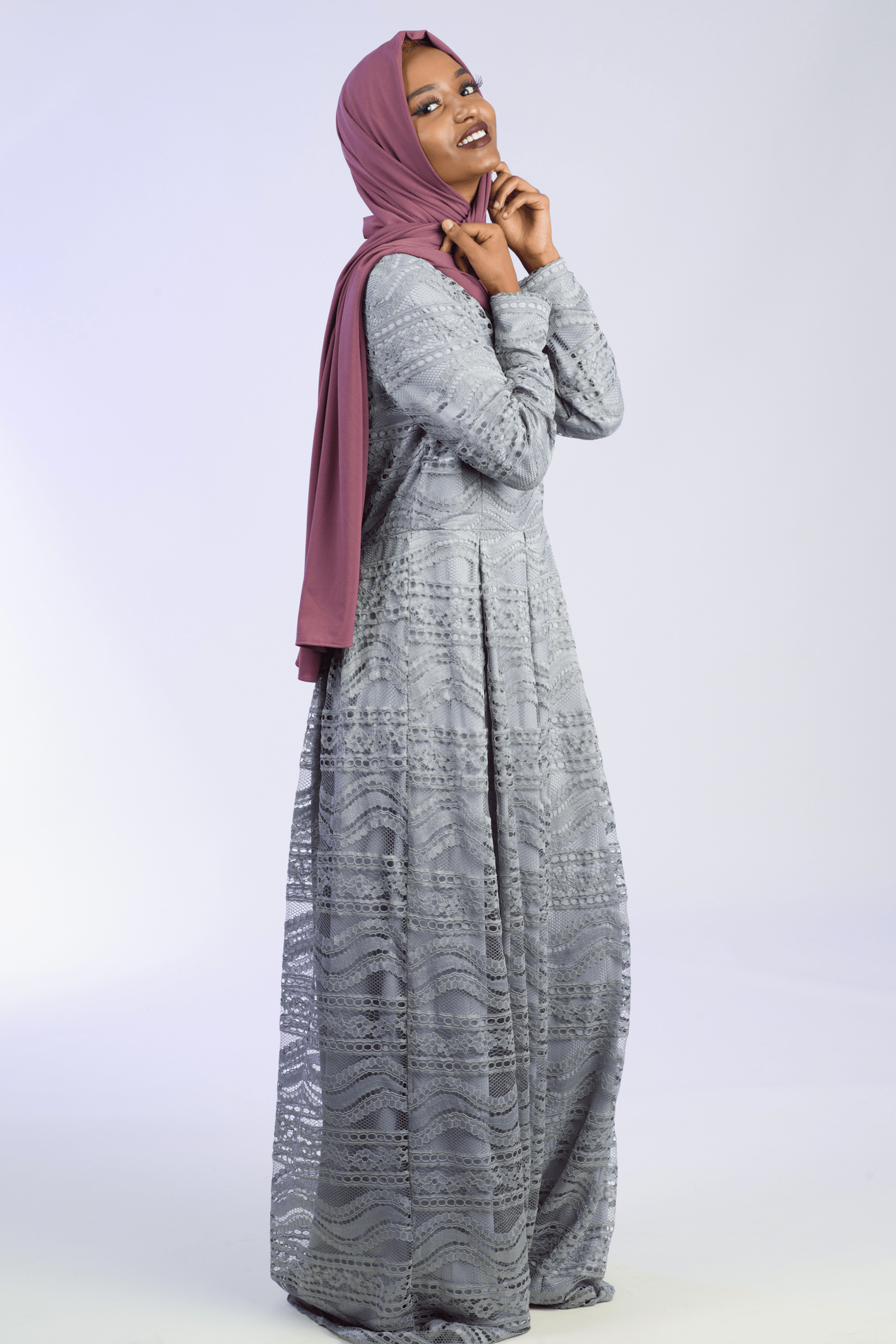 Ethereal Flare Lace Maxi Dress Kabayare