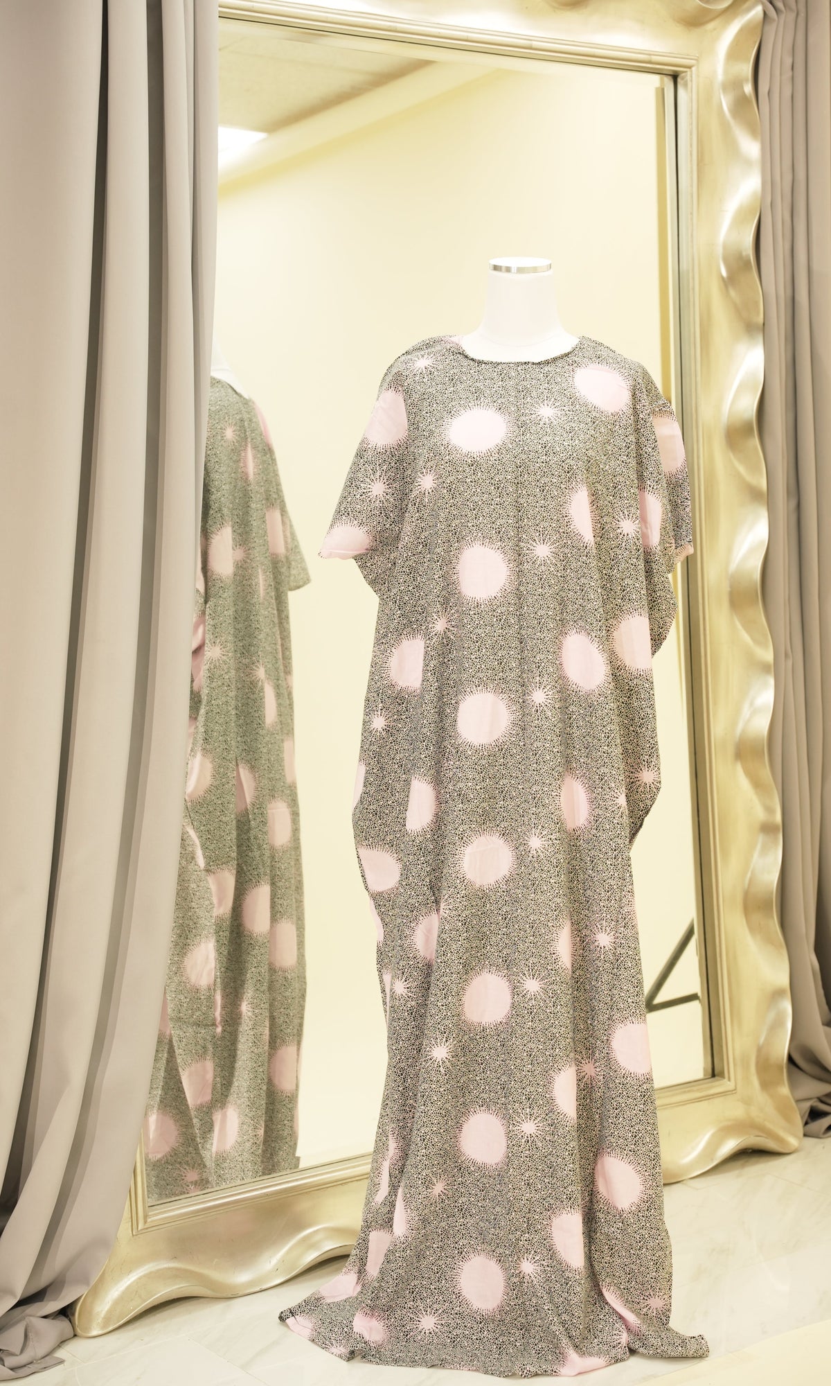flashing sun print bati dress Kabayare