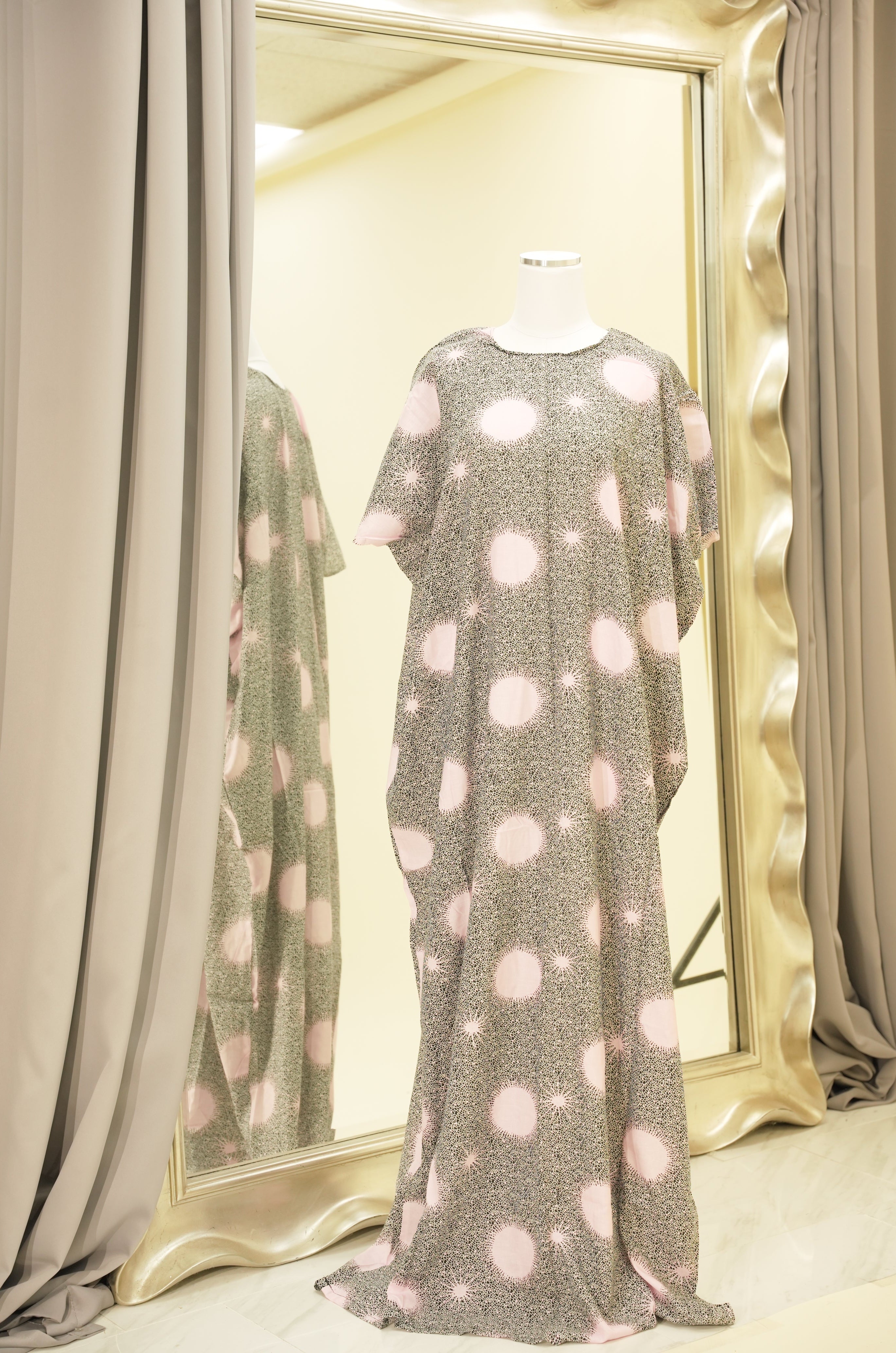 flashing sun print bati dress Kabayare