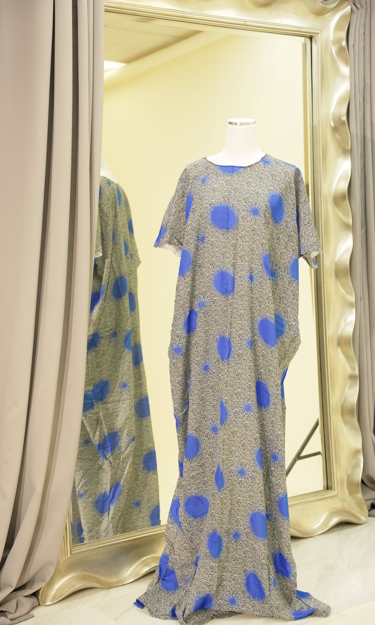 flashing sun print bati dress Kabayare