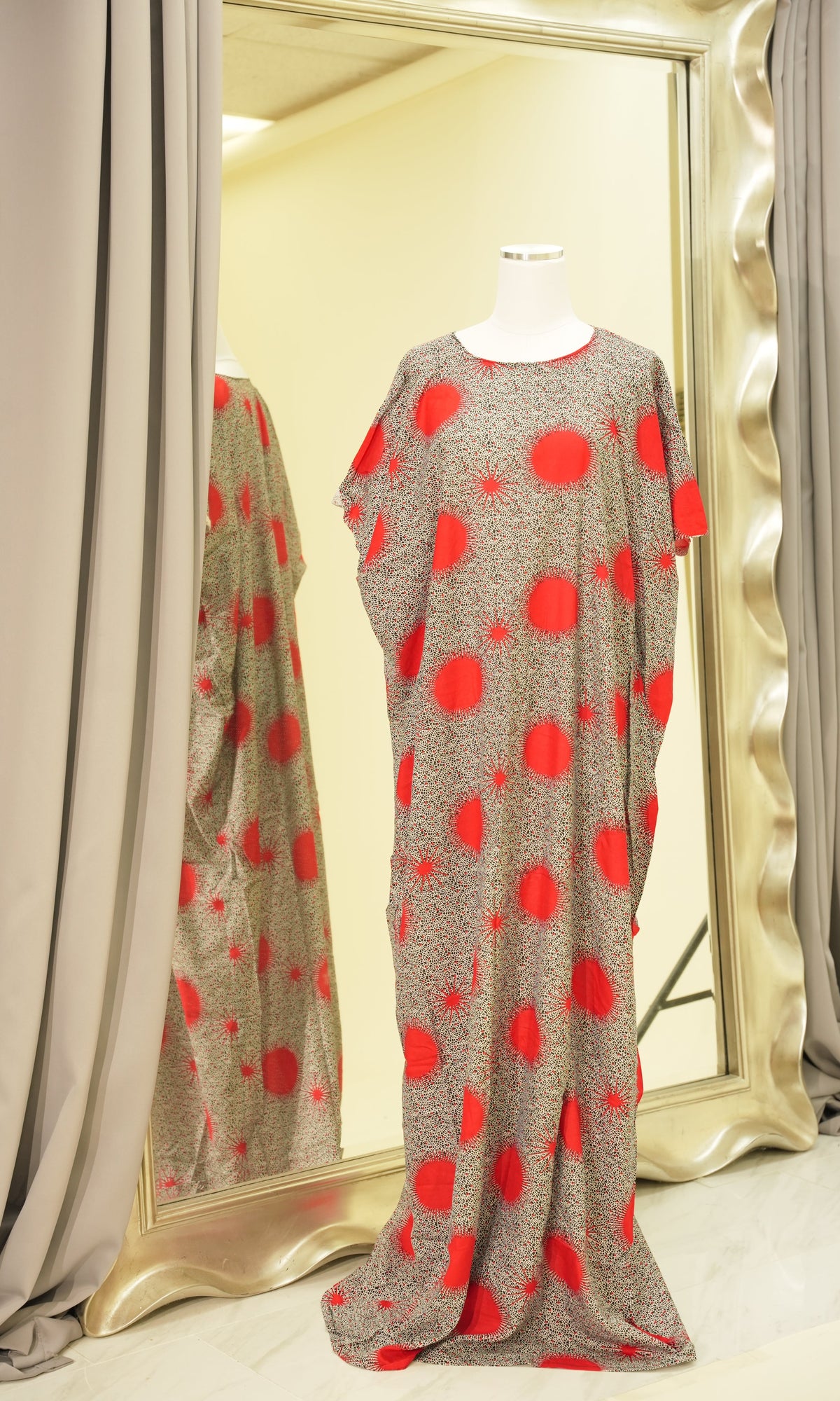 flashing sun print bati dress Kabayare