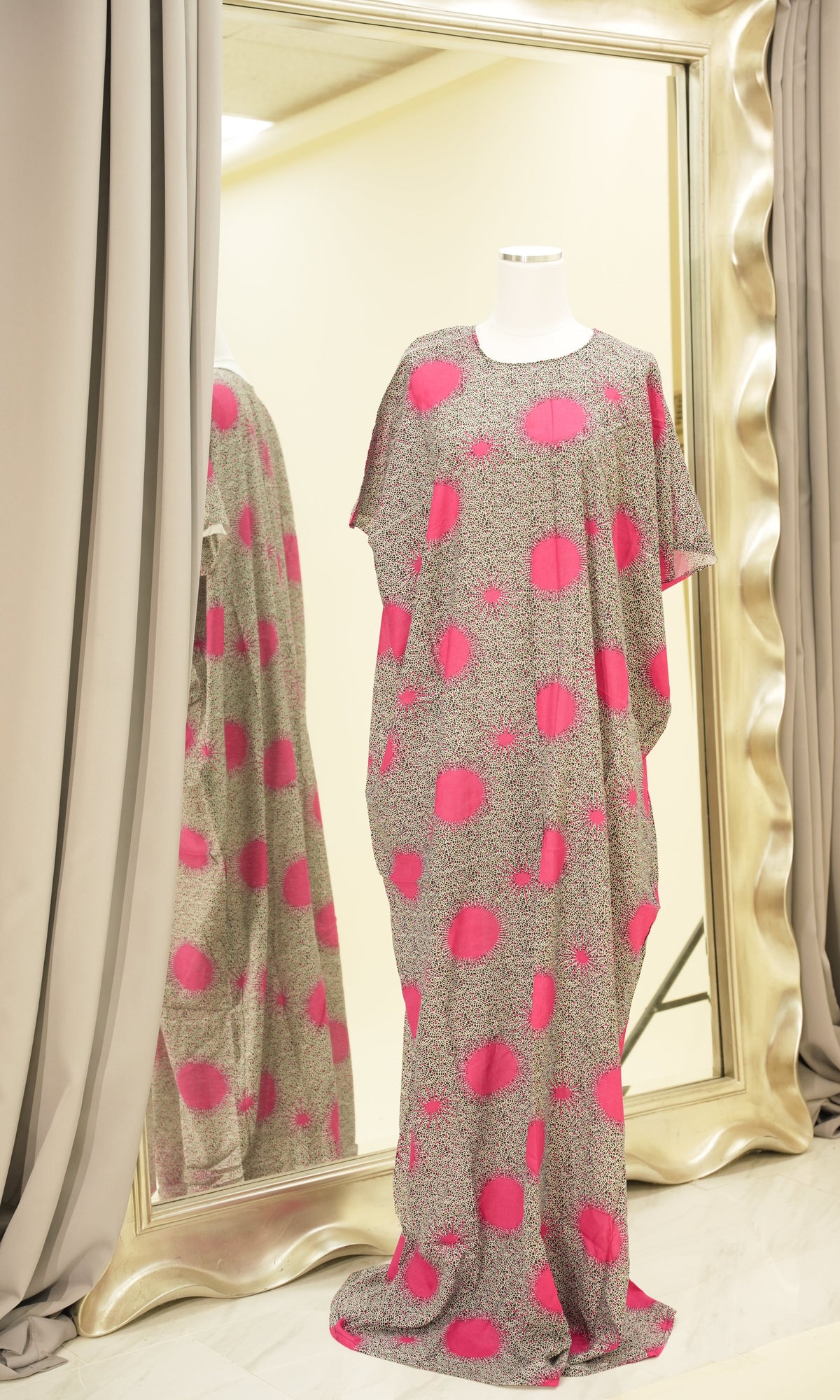 flashing sun print bati dress Kabayare