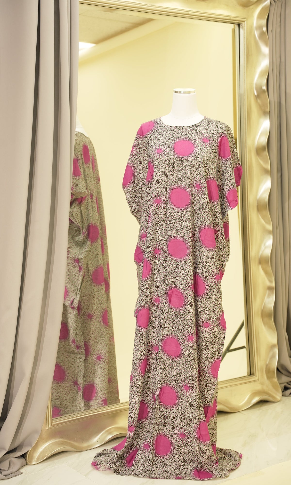 flashing sun print bati dress Kabayare
