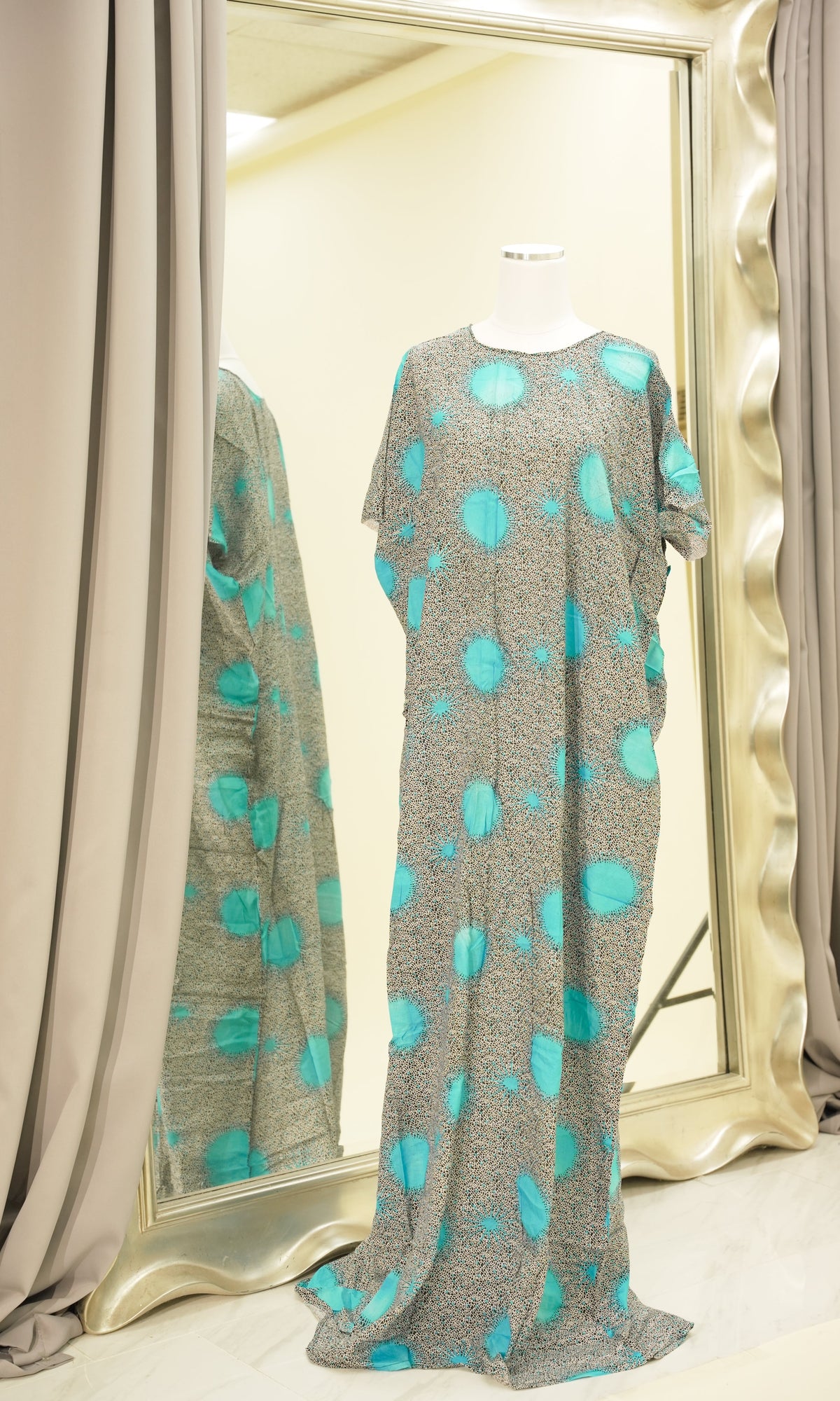 flashing sun print bati dress Kabayare