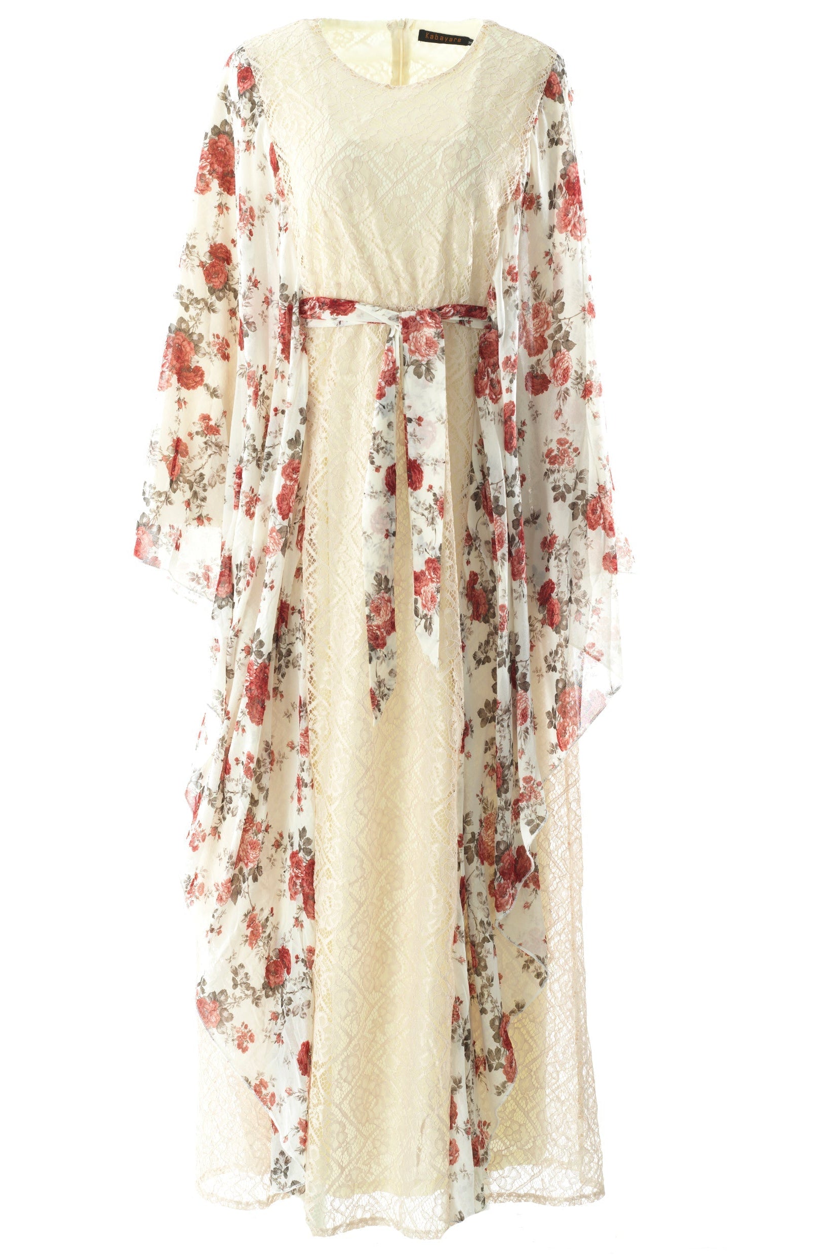 floral butterfly Chiffon Kaftan abaya Kabayare