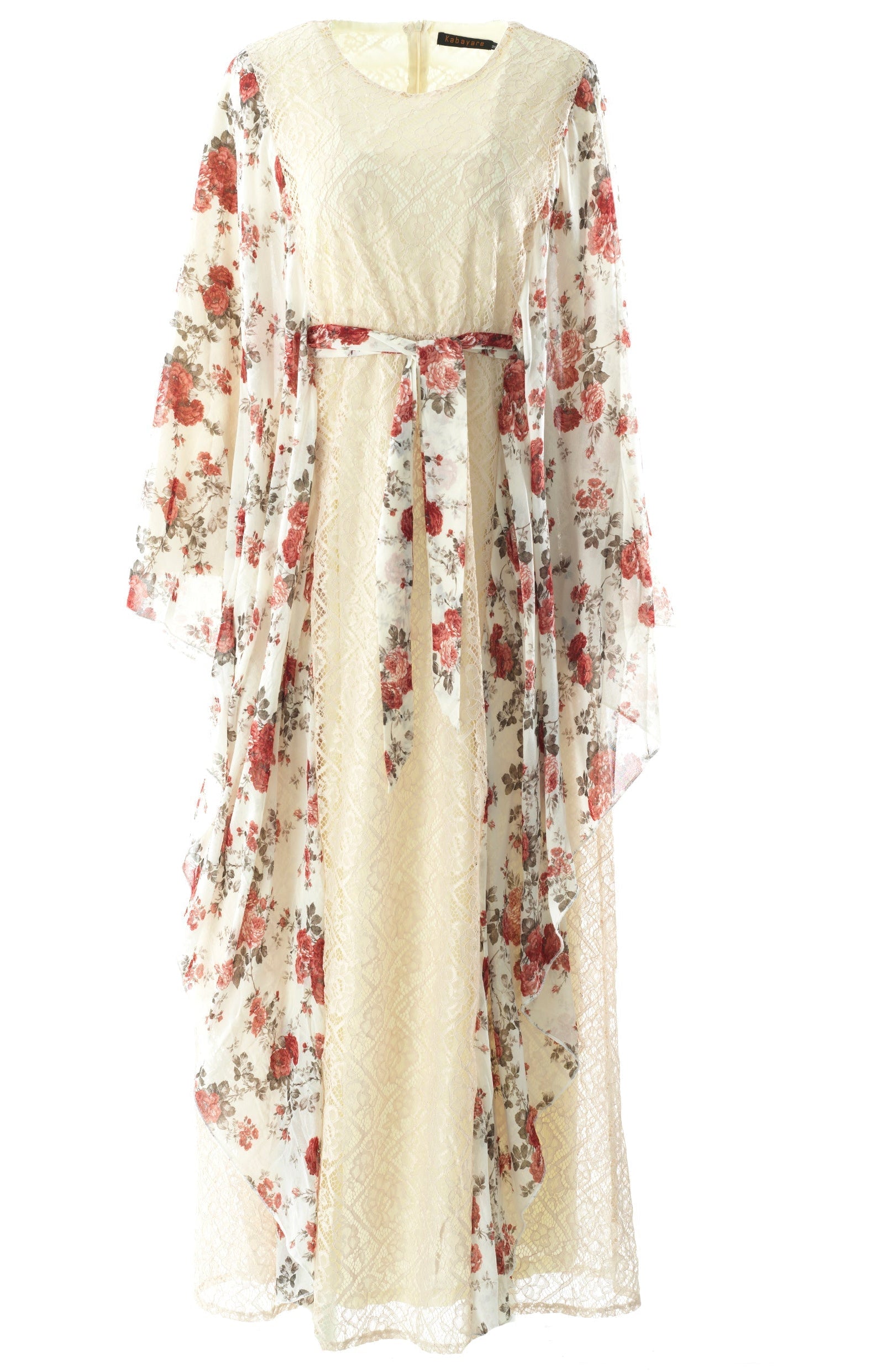 floral butterfly Chiffon Kaftan abaya Kabayare