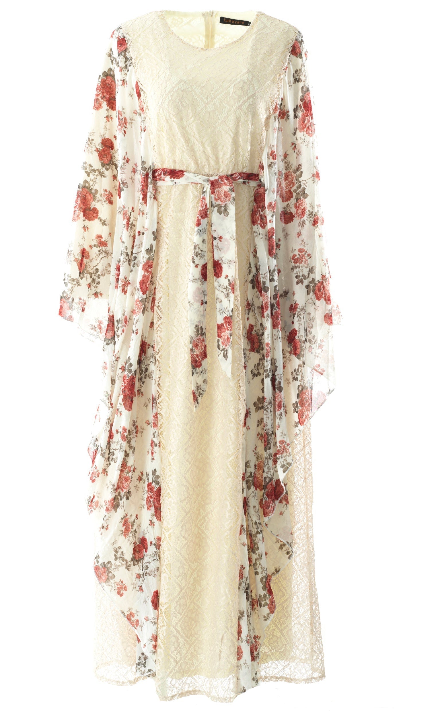 floral butterfly Chiffon Kaftan abaya Kabayare