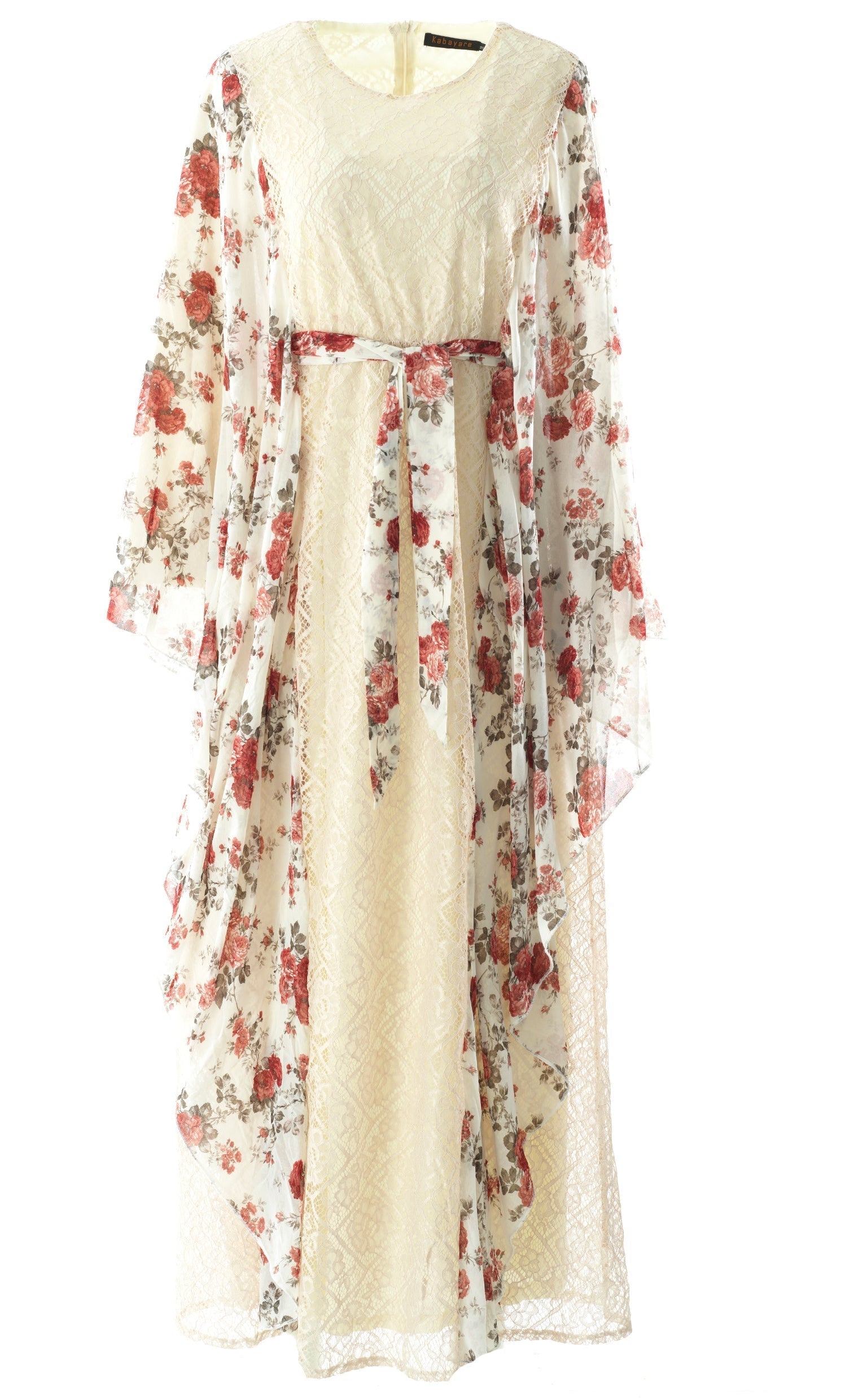 floral butterfly Chiffon Kaftan abaya Kabayare