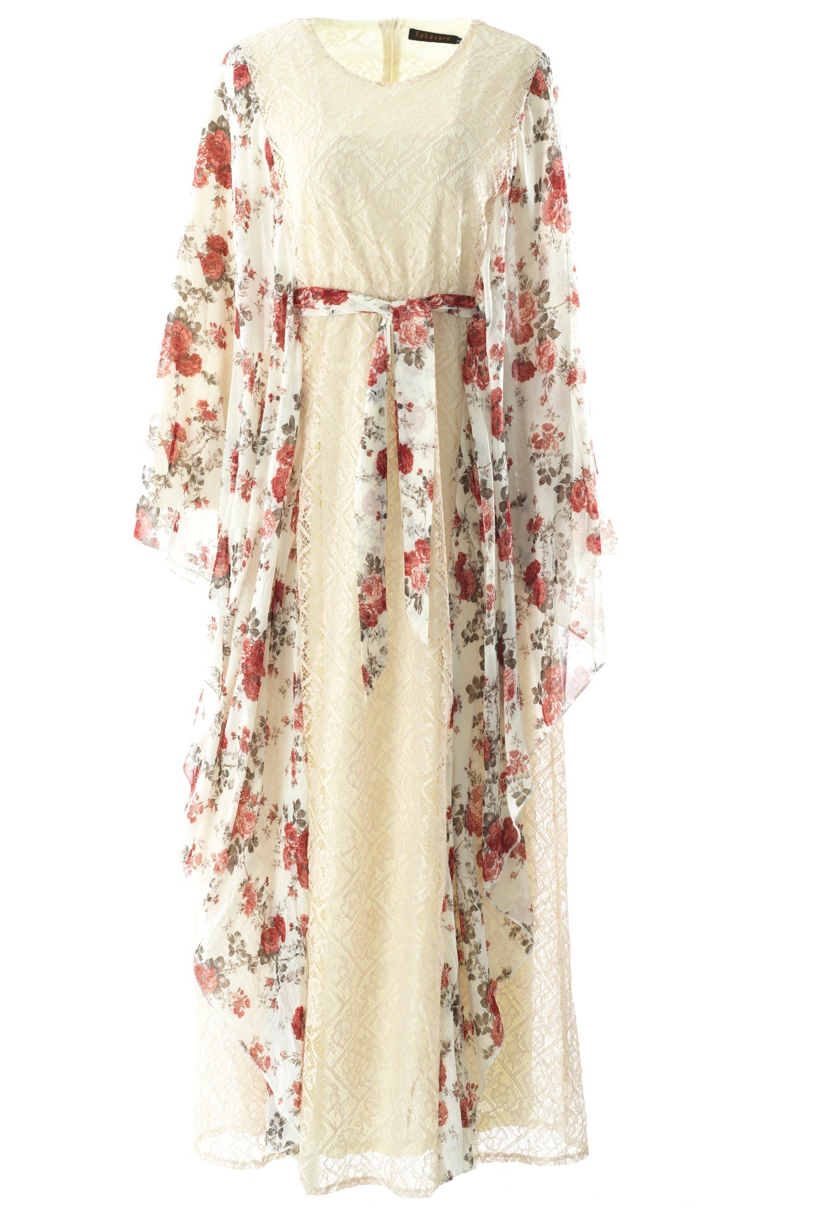 floral butterfly Chiffon Kaftan abaya Kabayare