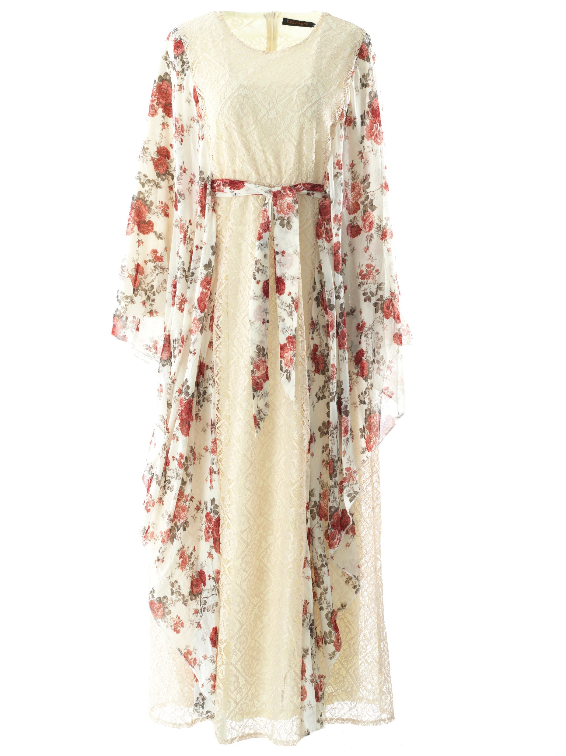 floral butterfly Chiffon Kaftan abaya Kabayare