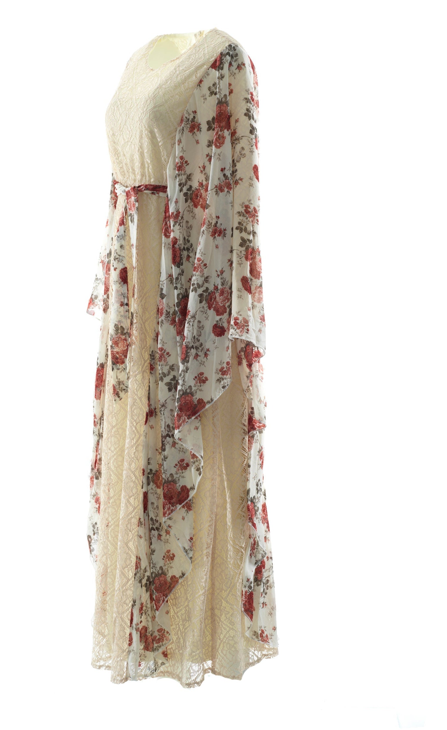 floral butterfly Chiffon Kaftan abaya Kabayare