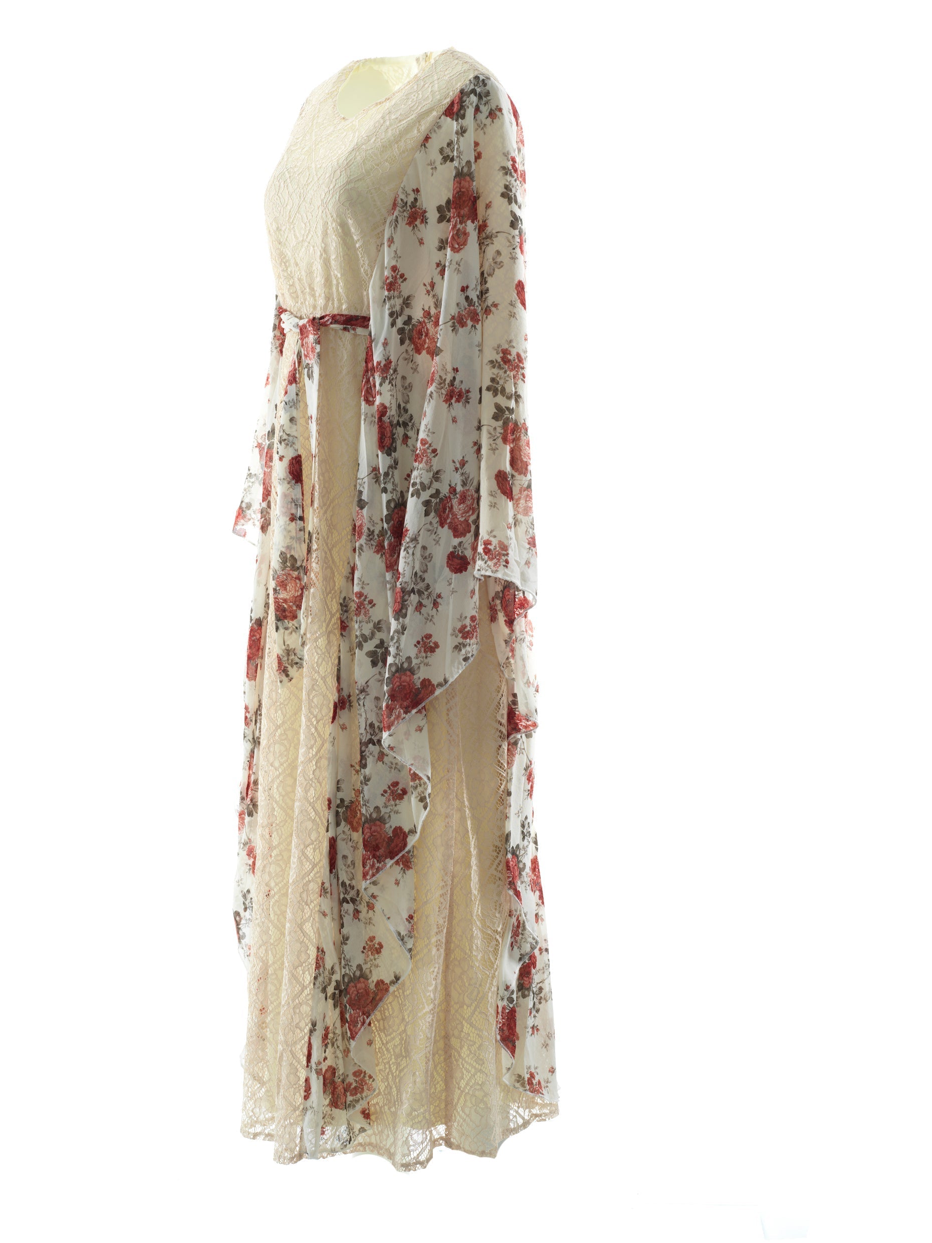 floral butterfly Chiffon Kaftan abaya Kabayare