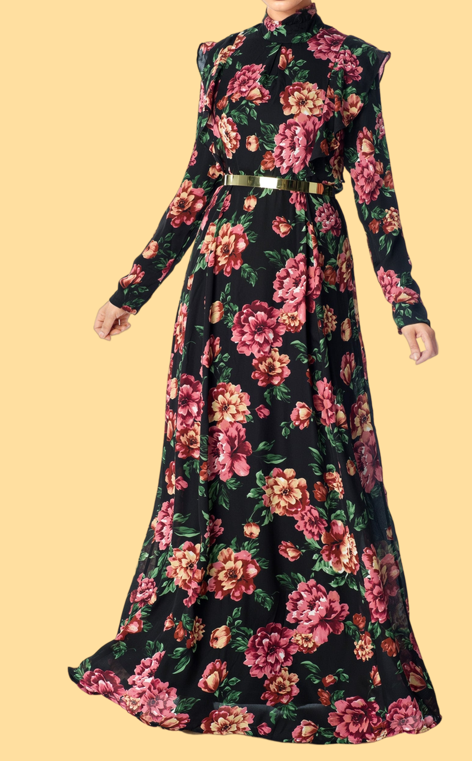 French Countryside Vintage modest dress Kabayare