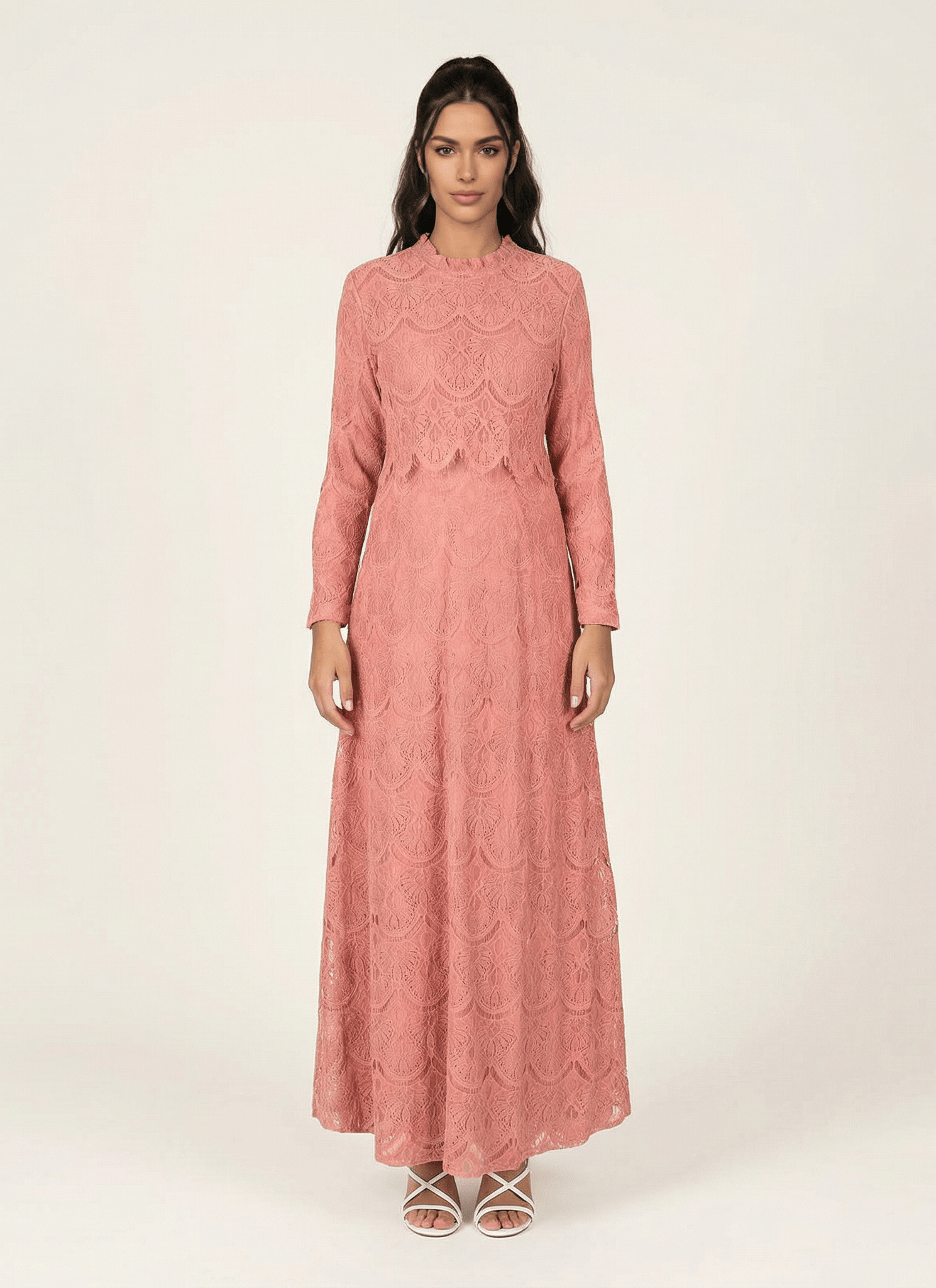 Giovanna lace crop top dress Kabayare