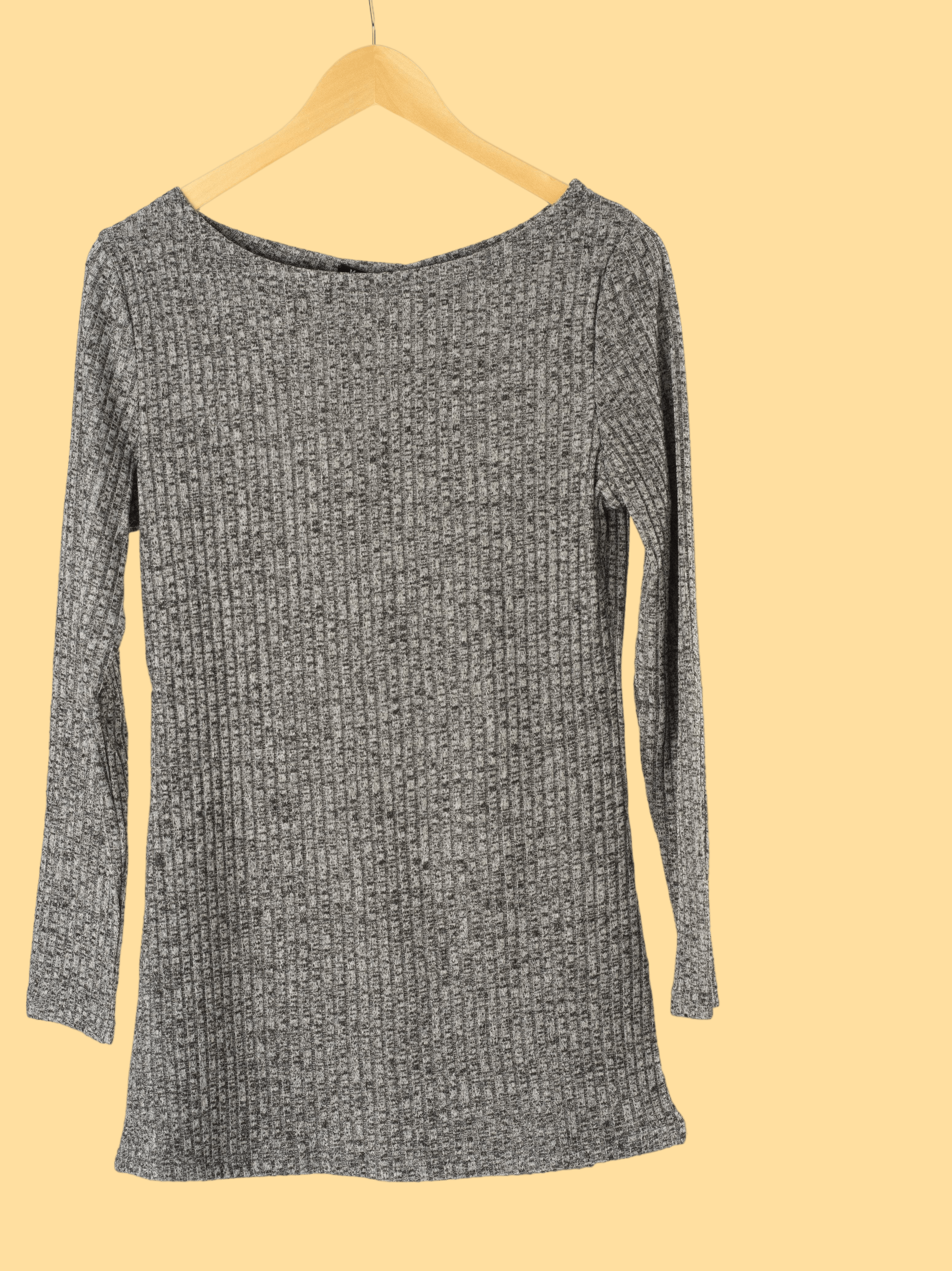 Gray Ribbed Sweater Shirt Kabayare