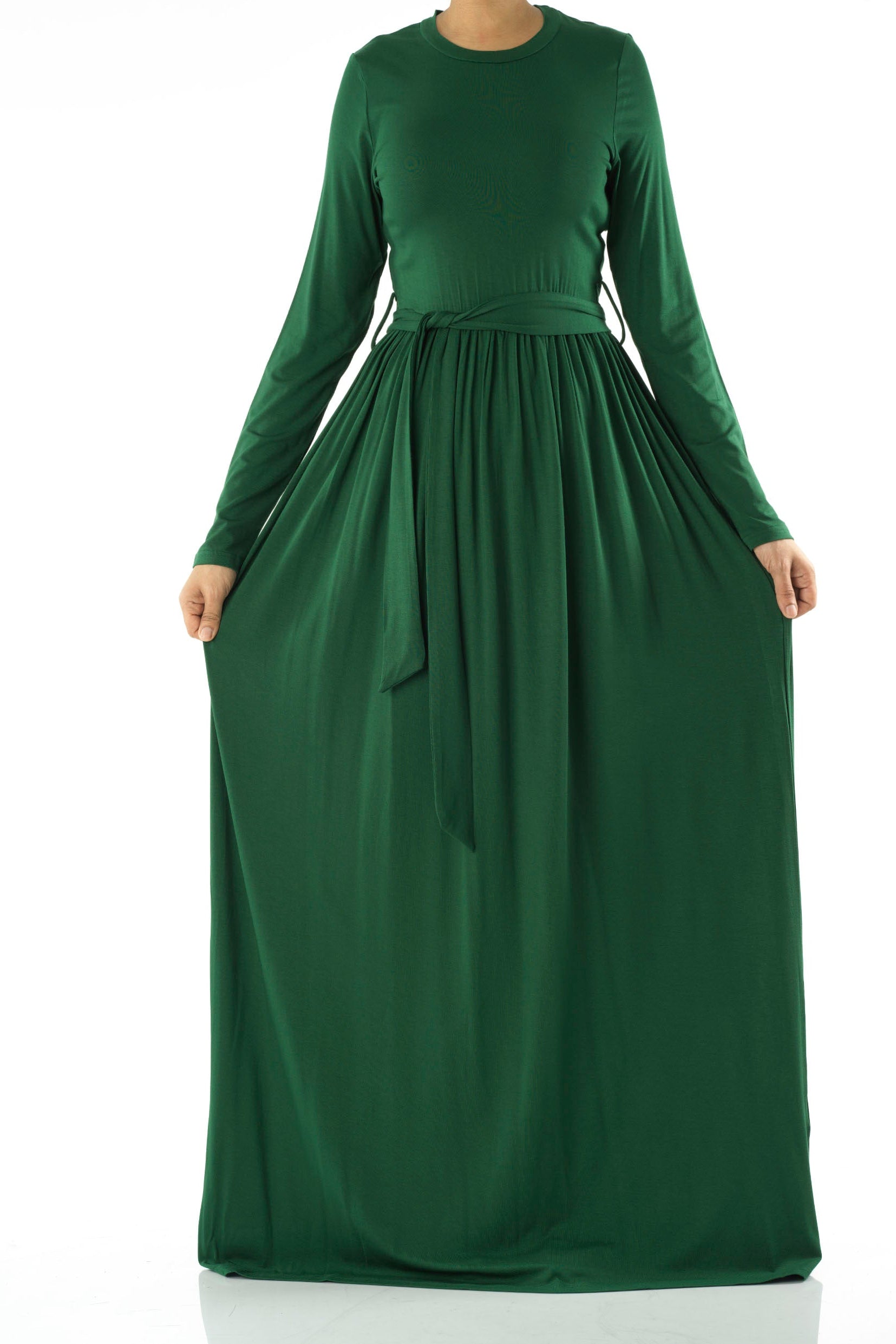 Green Cotton Candy Jersey Maxi Dress Kabayare