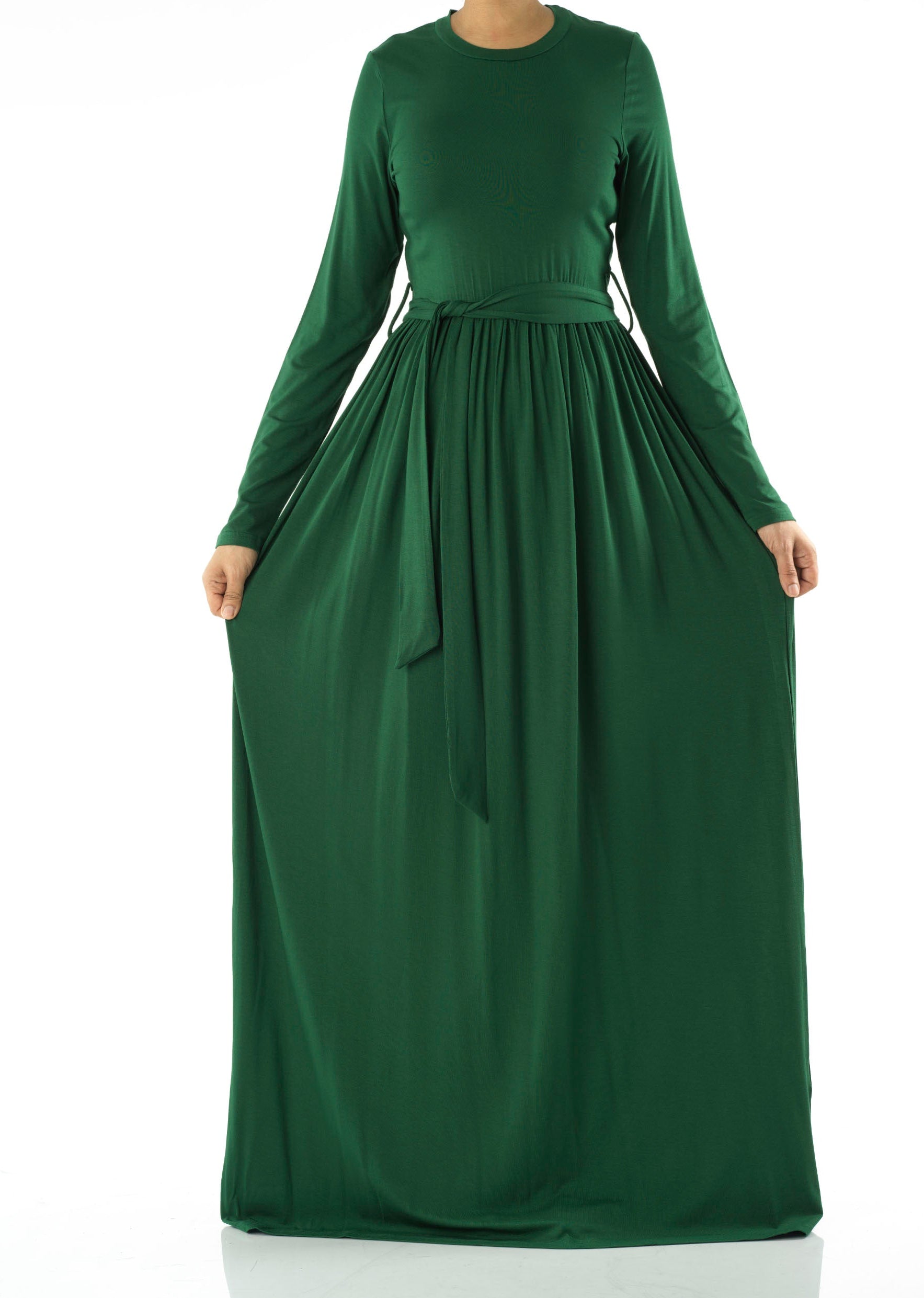 Green Cotton Candy Jersey Maxi Dress Kabayare