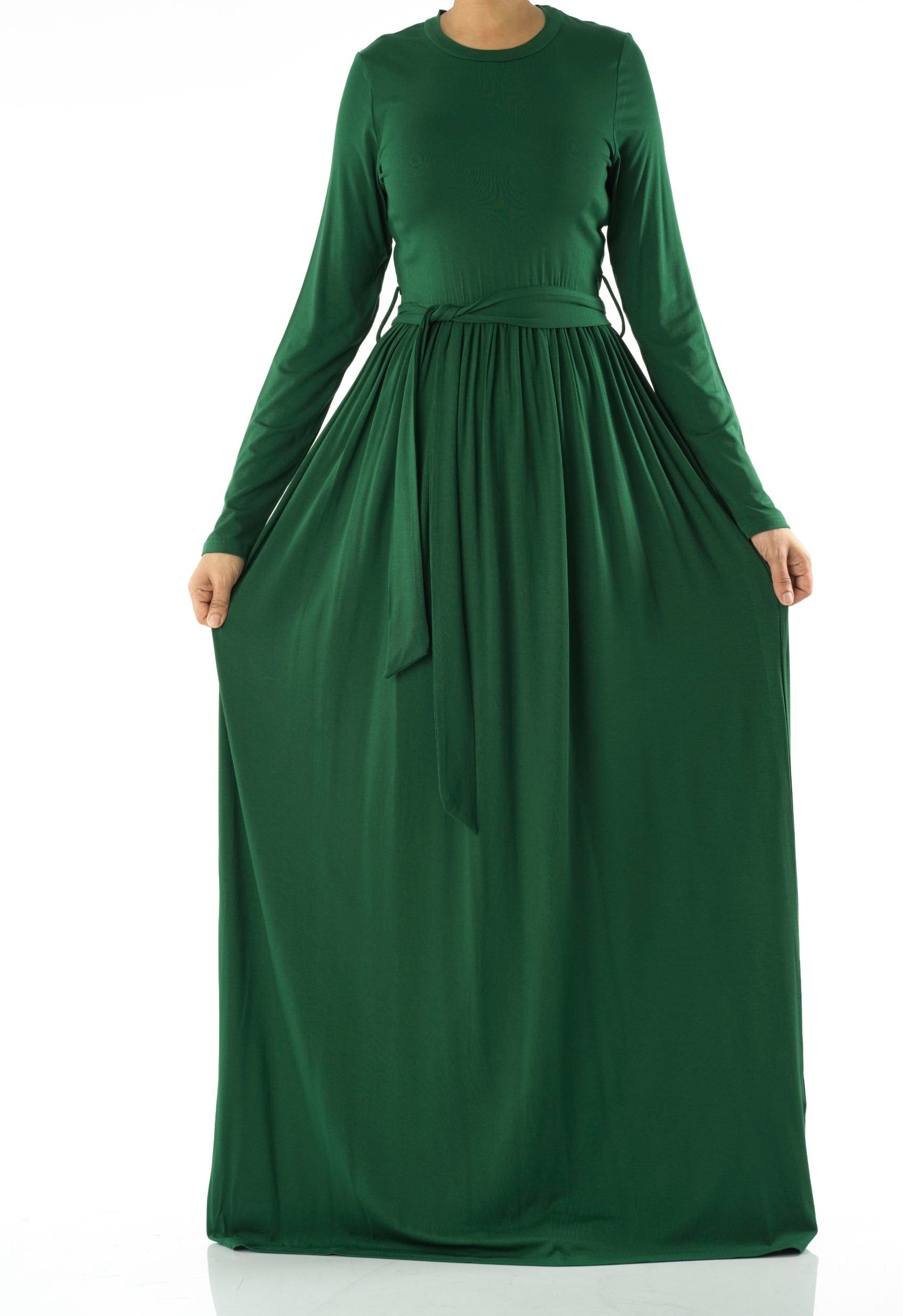 Green Cotton Candy Jersey Maxi Dress Kabayare